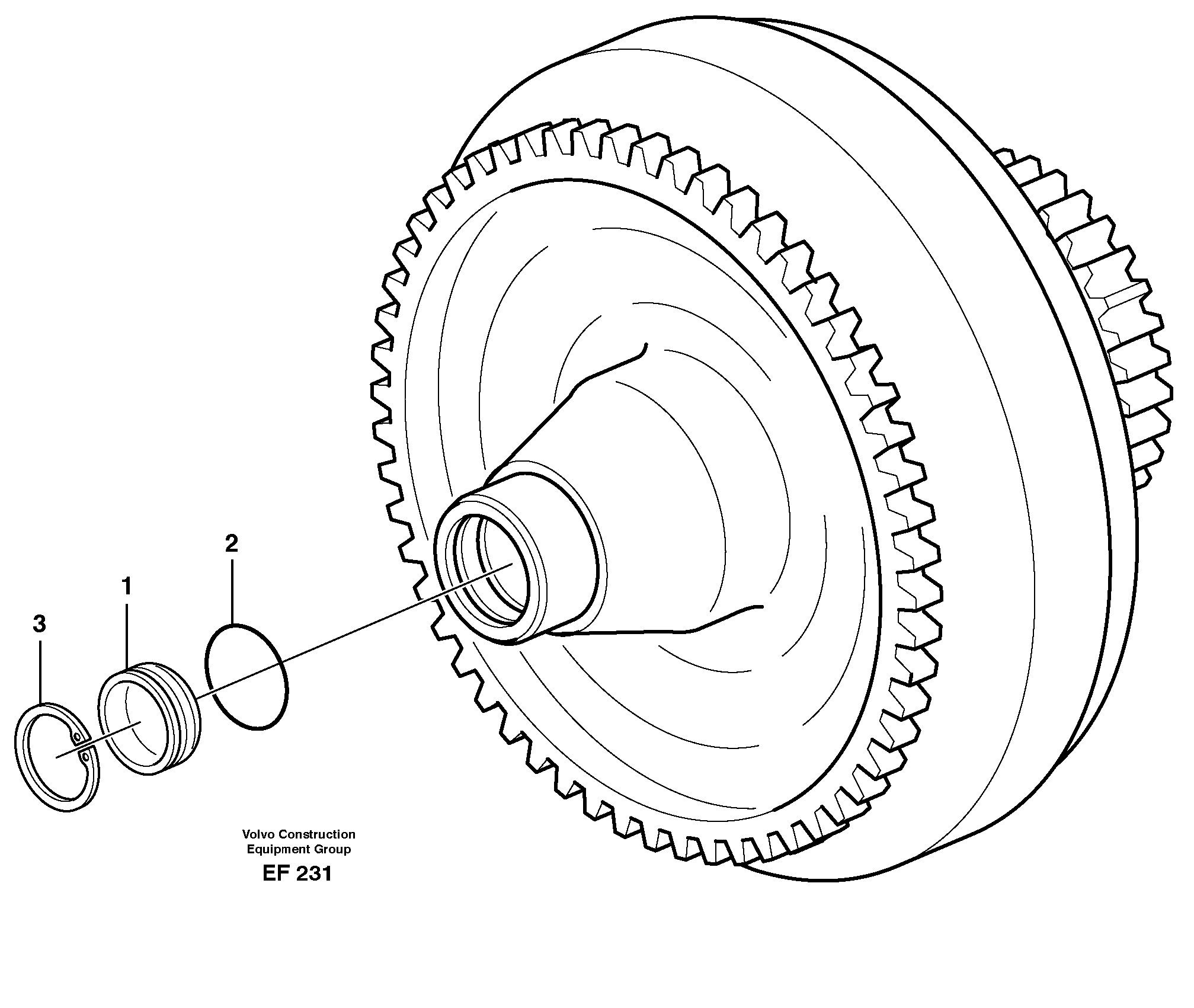 Torque converter.  22526 — volvo parts diagram