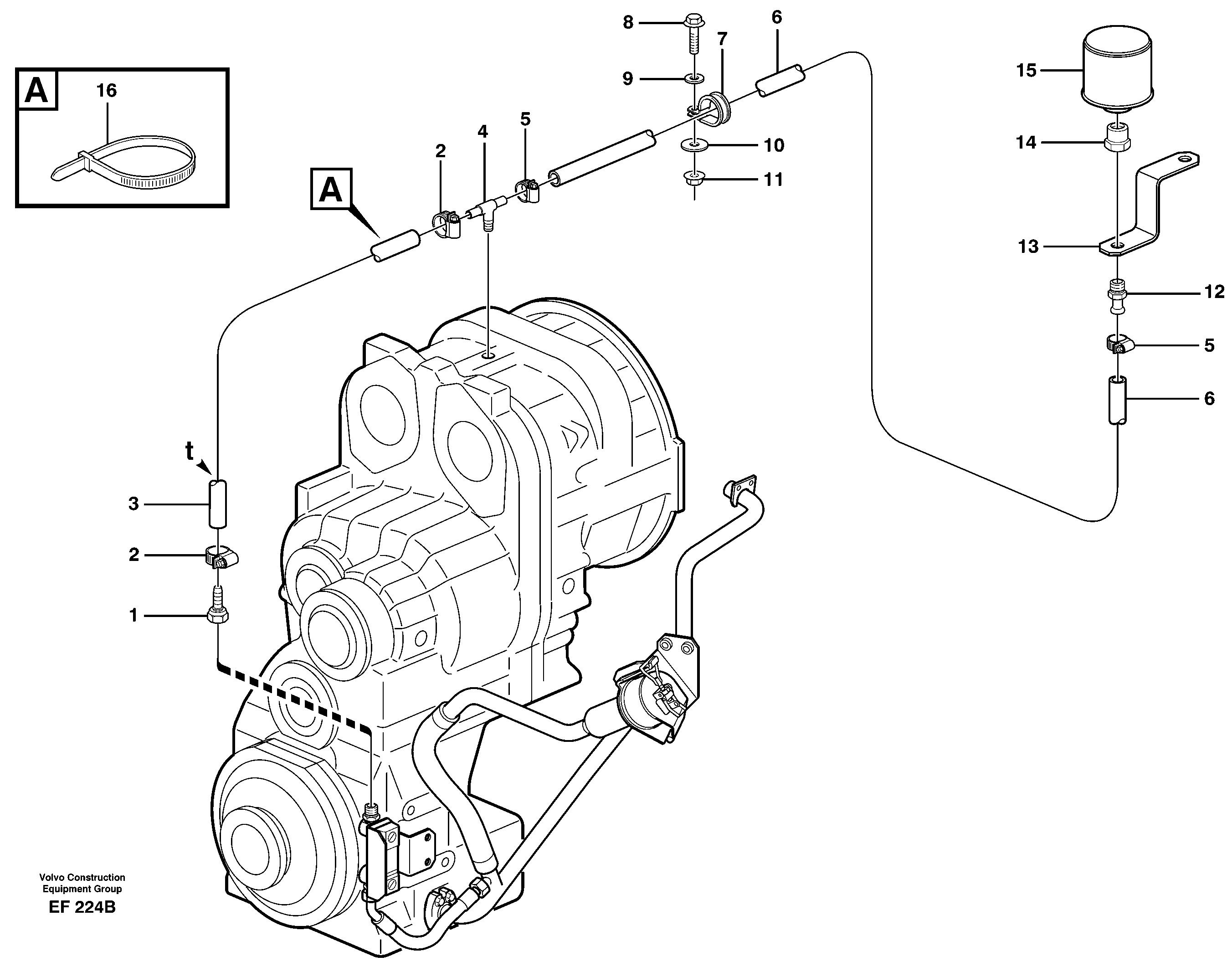 Ventilation for transmission — volvo parts diagram