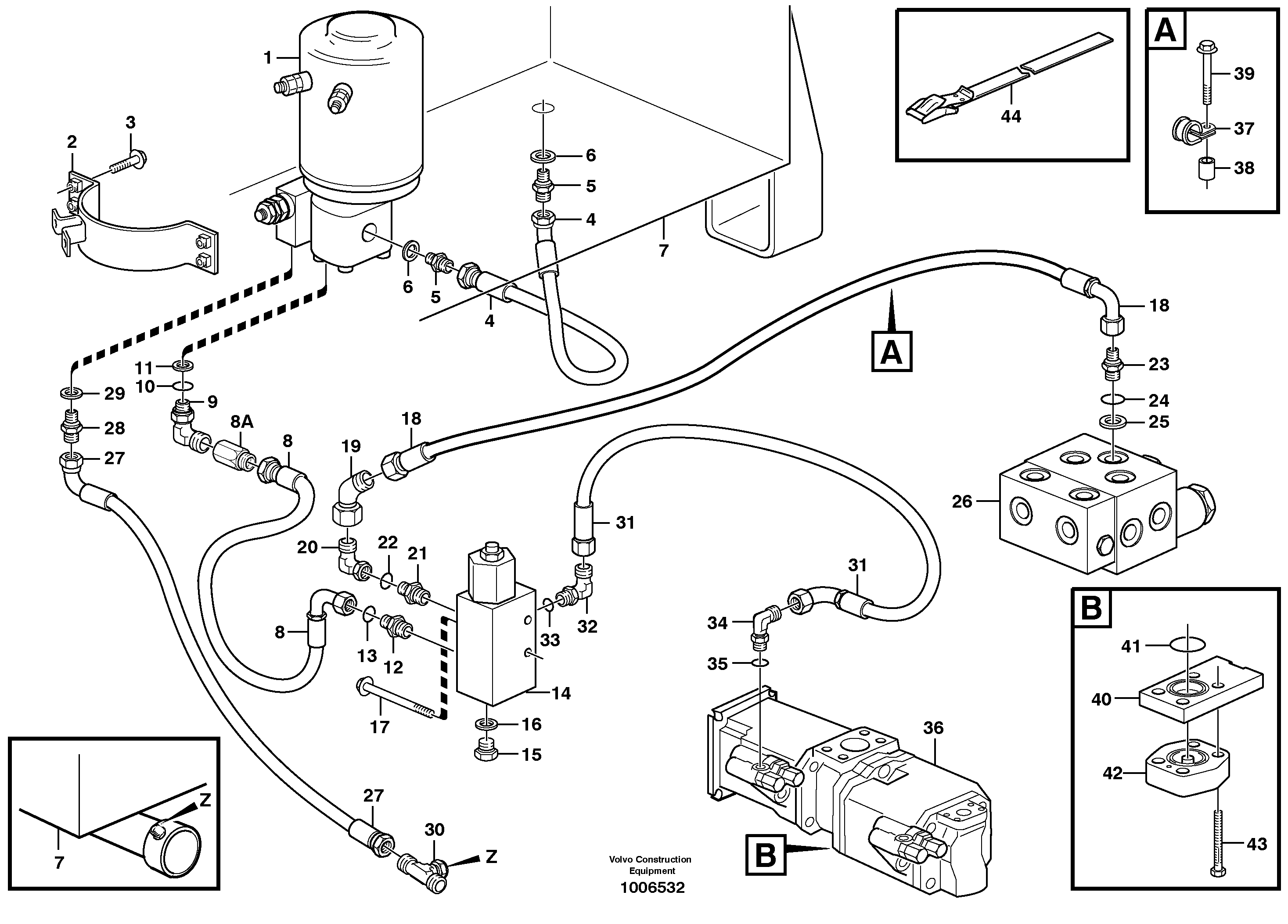 Secondary steering system.  80239 — volvo parts diagram