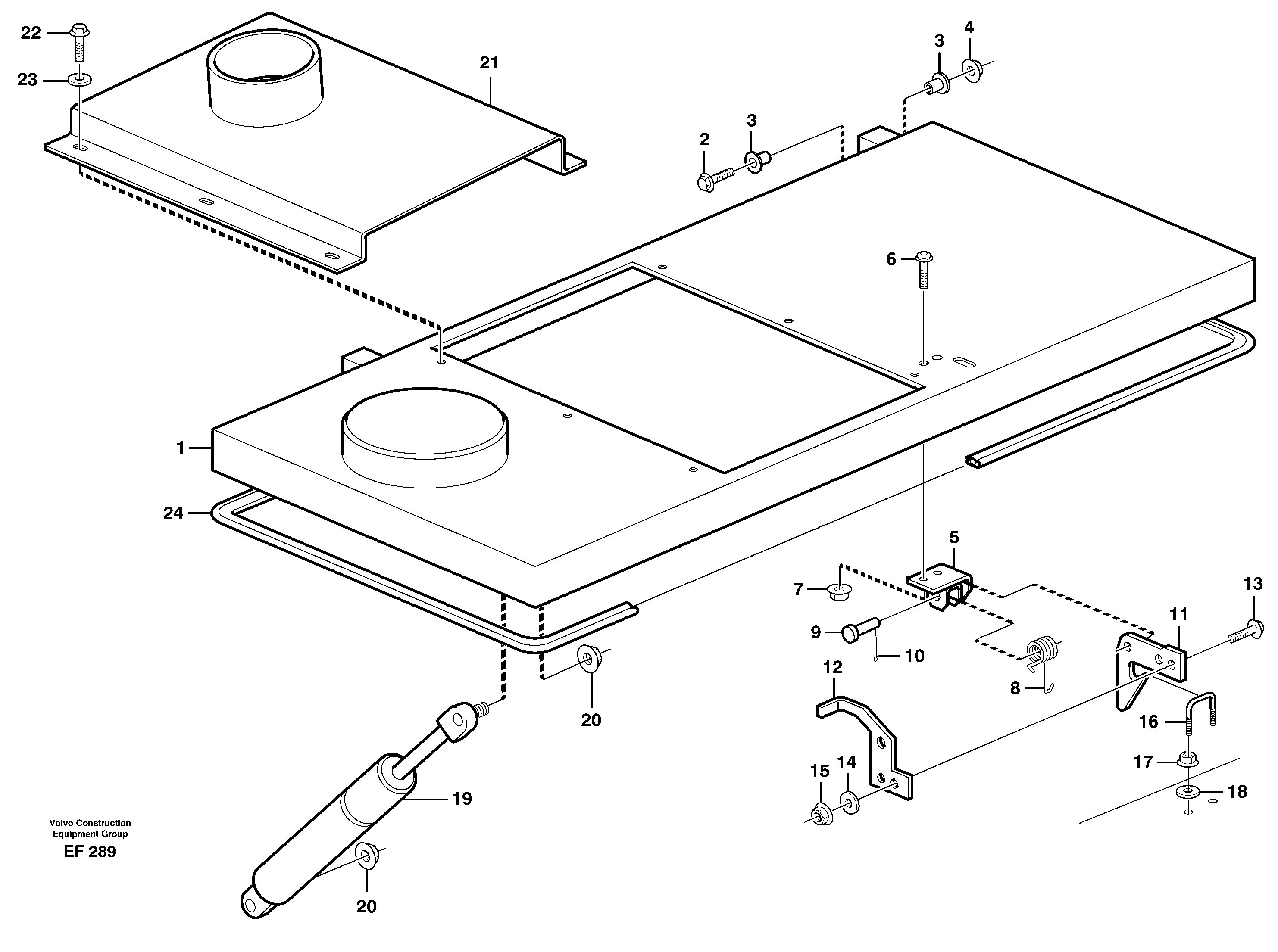 Engine hood — volvo parts diagram