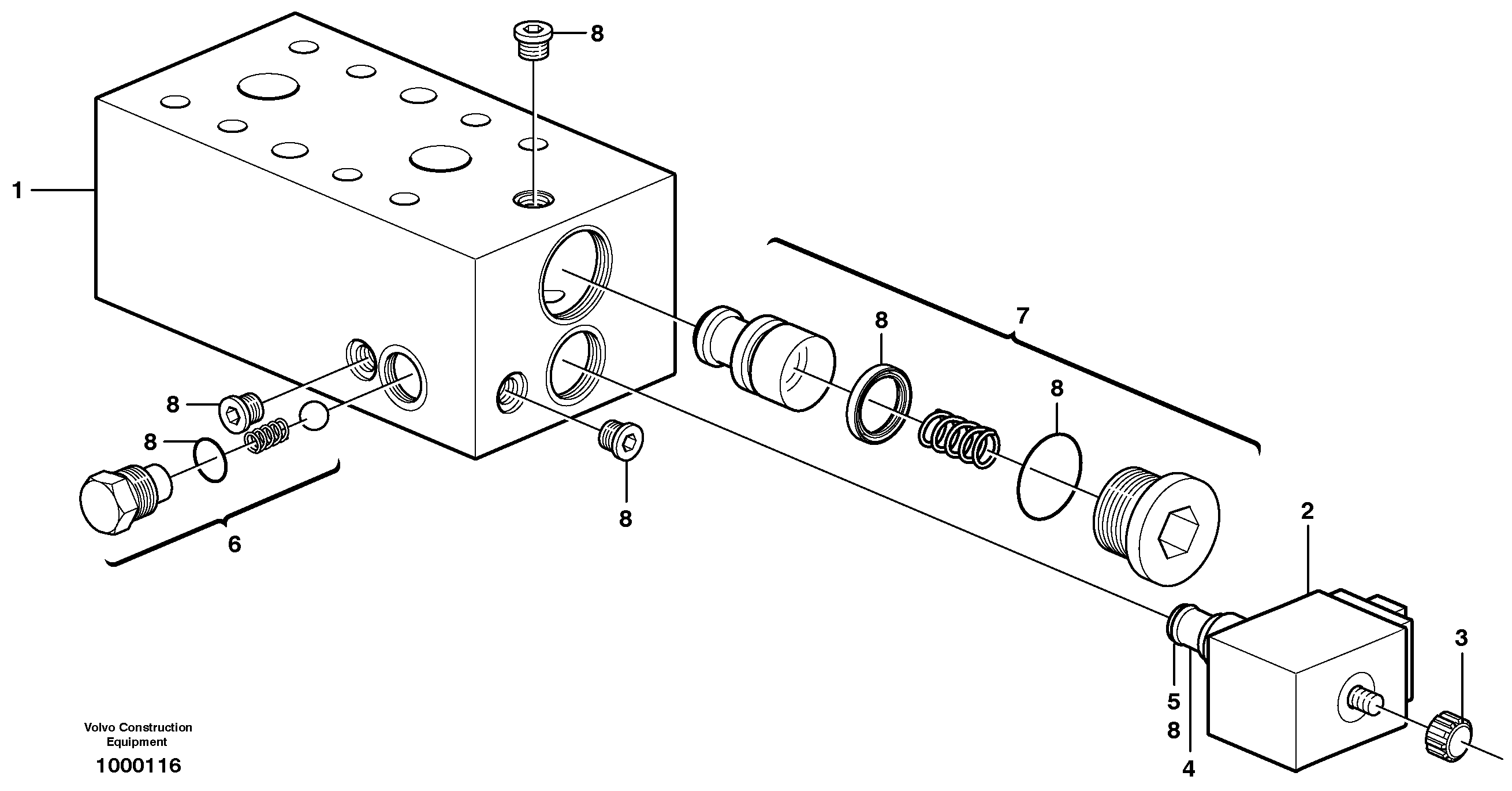 Relief valve.  80222 — volvo parts diagram
