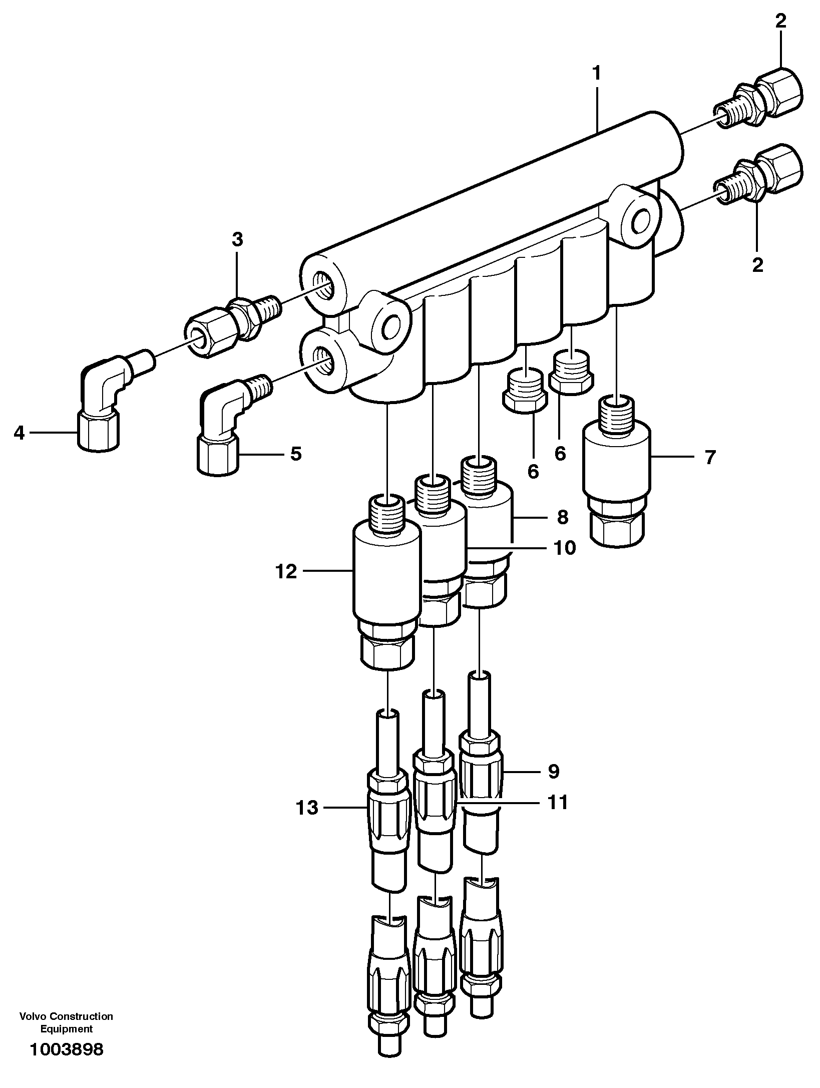 Distribution block, B3.  80444 — volvo parts diagram