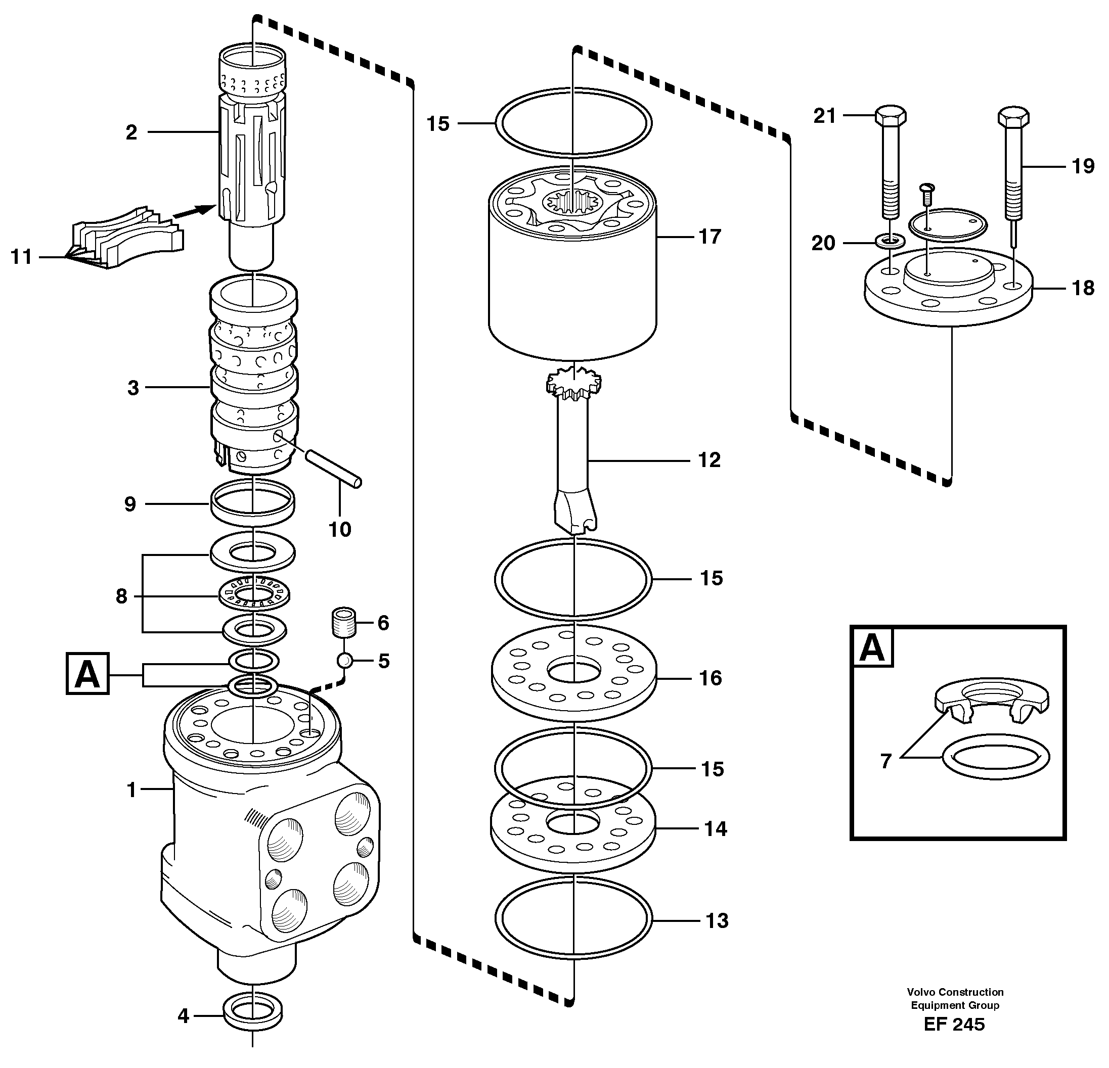 Steering unit — volvo parts diagram