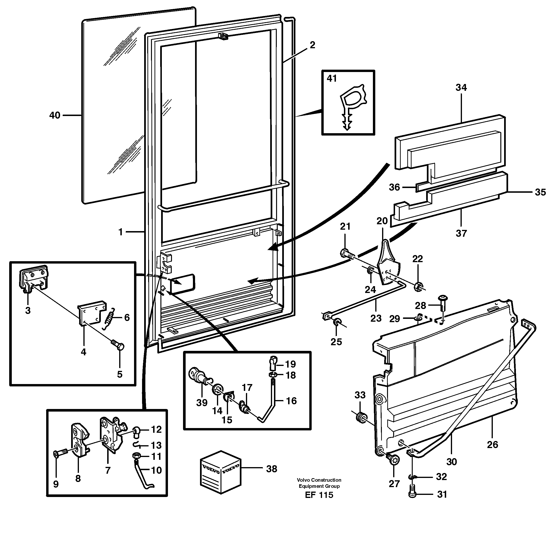 Door — volvo parts diagram
