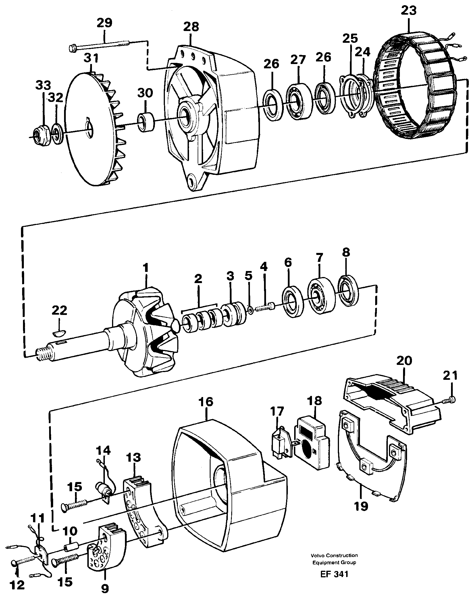 Alternator.  80332 — volvo parts diagram