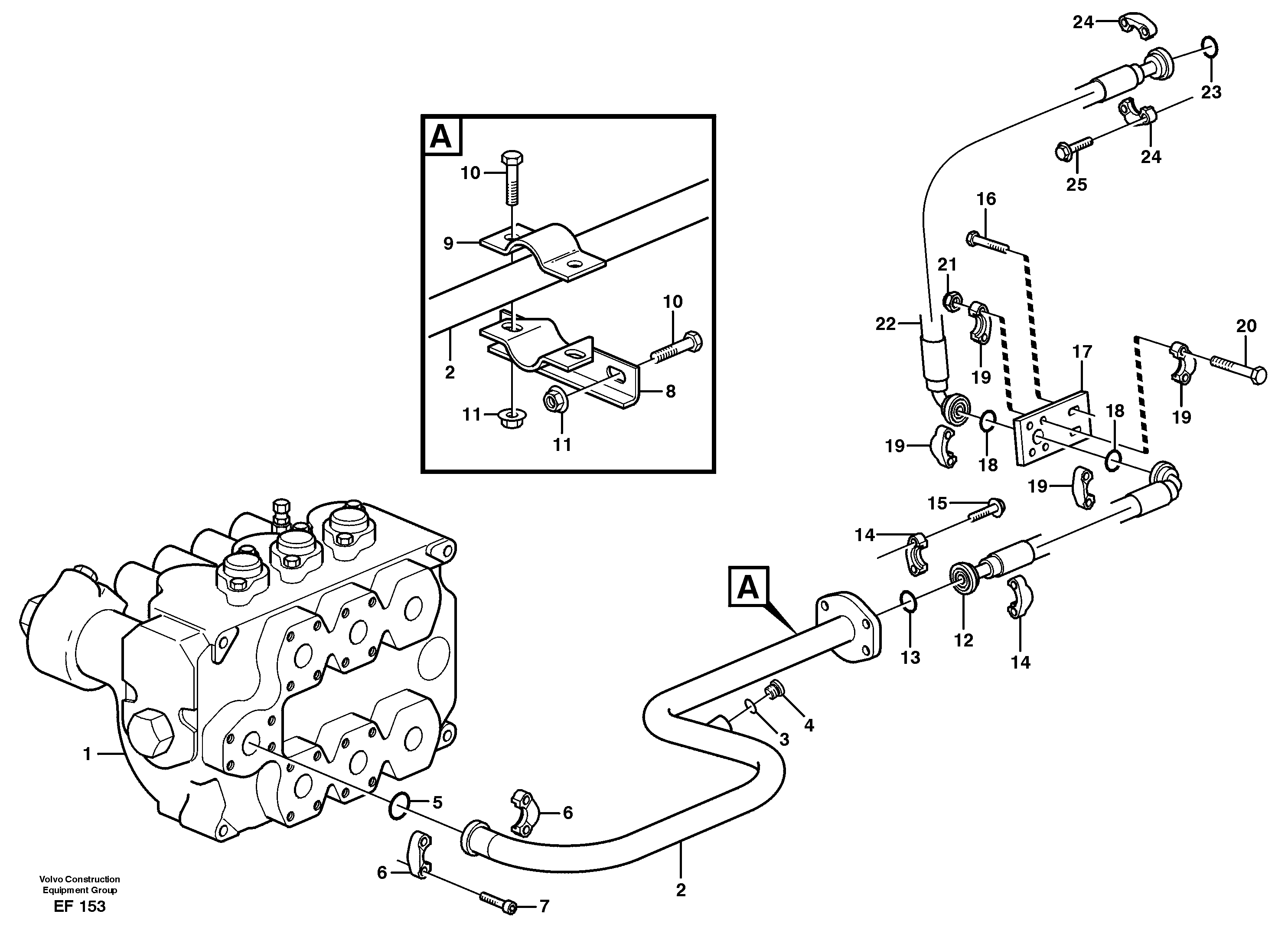 Hydraulic system, return line — volvo parts diagram