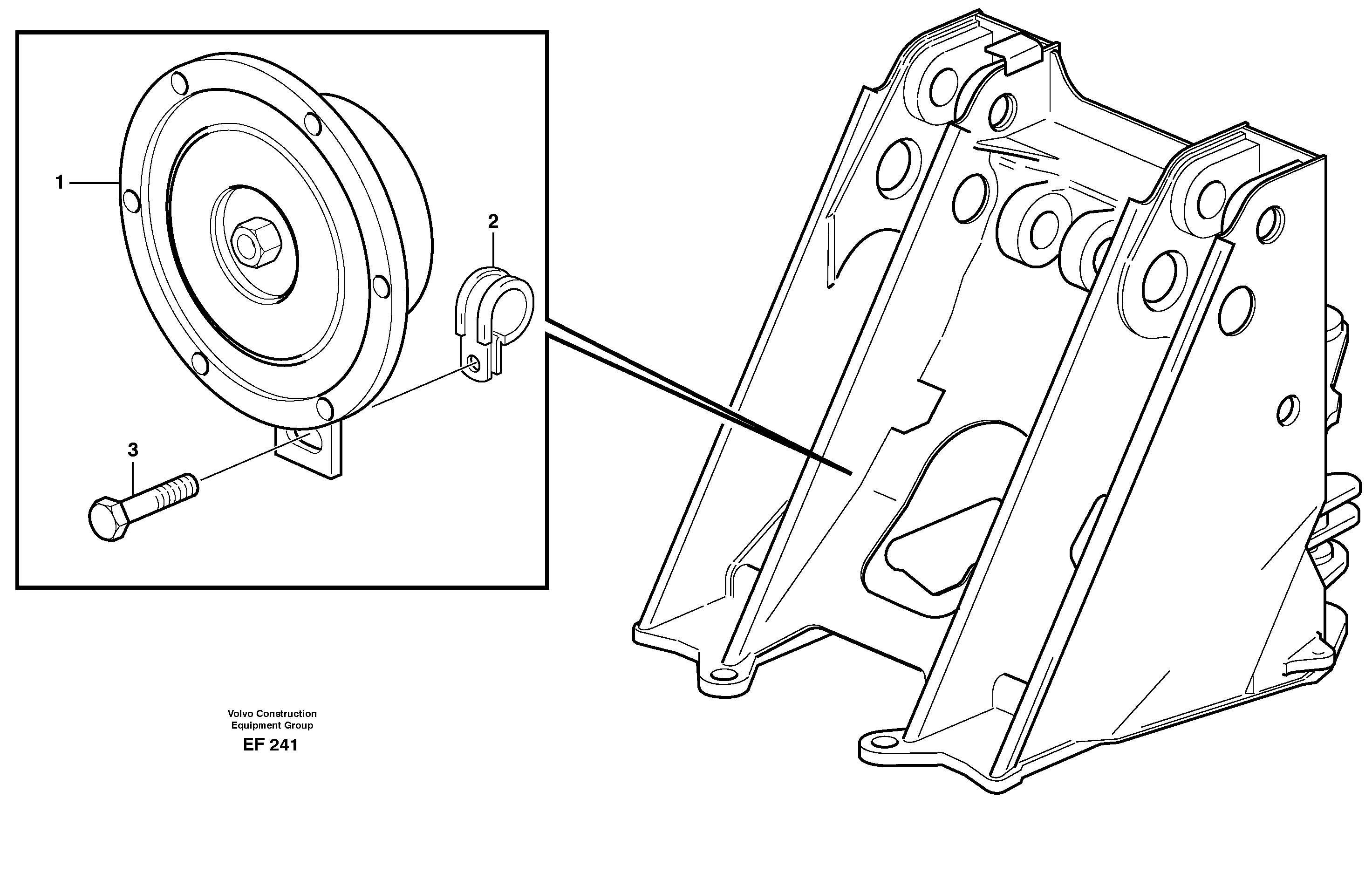Compressor horn — volvo parts diagram