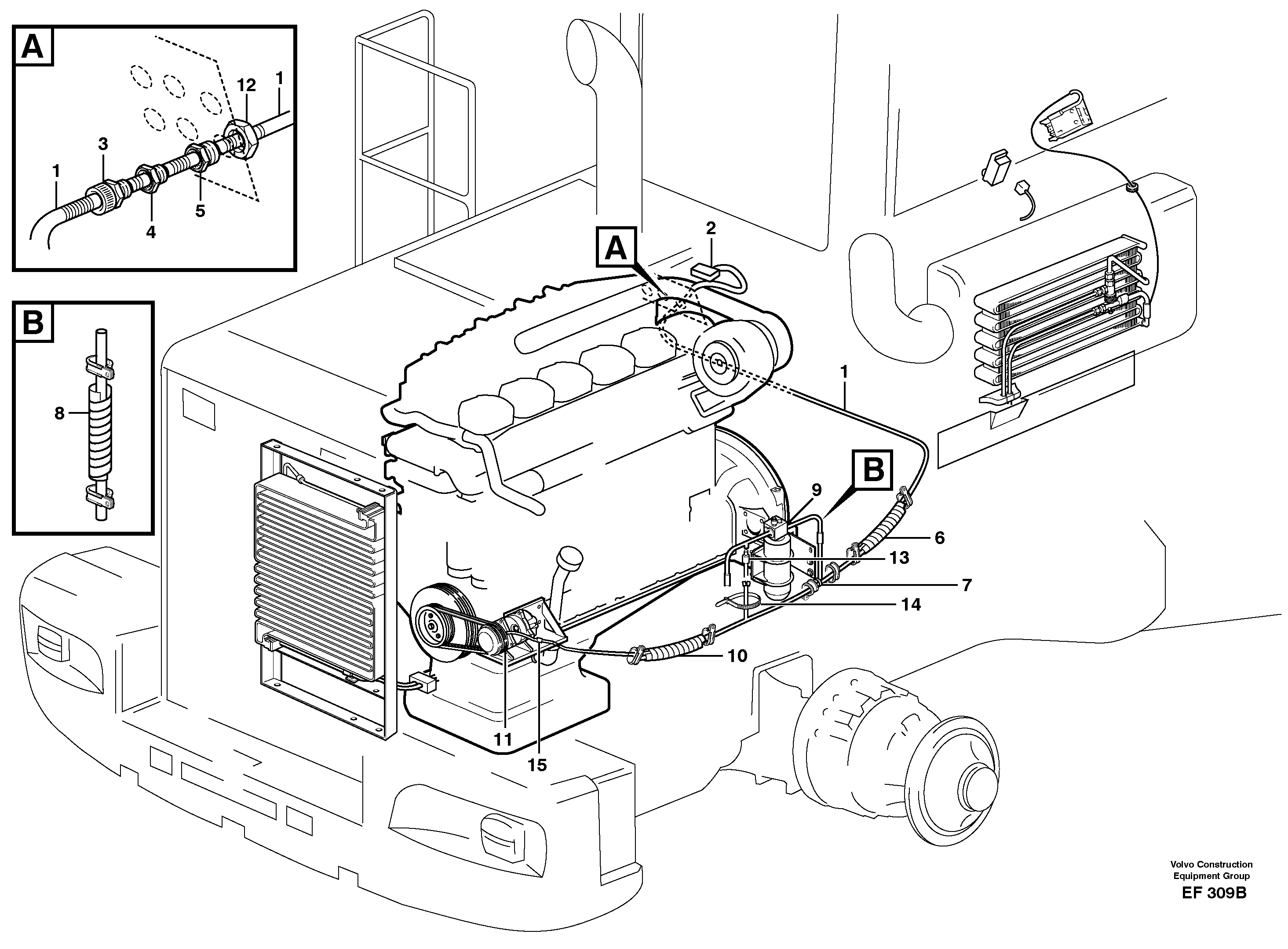Cable harness, compressor.  80240, 80241 — volvo parts diagram