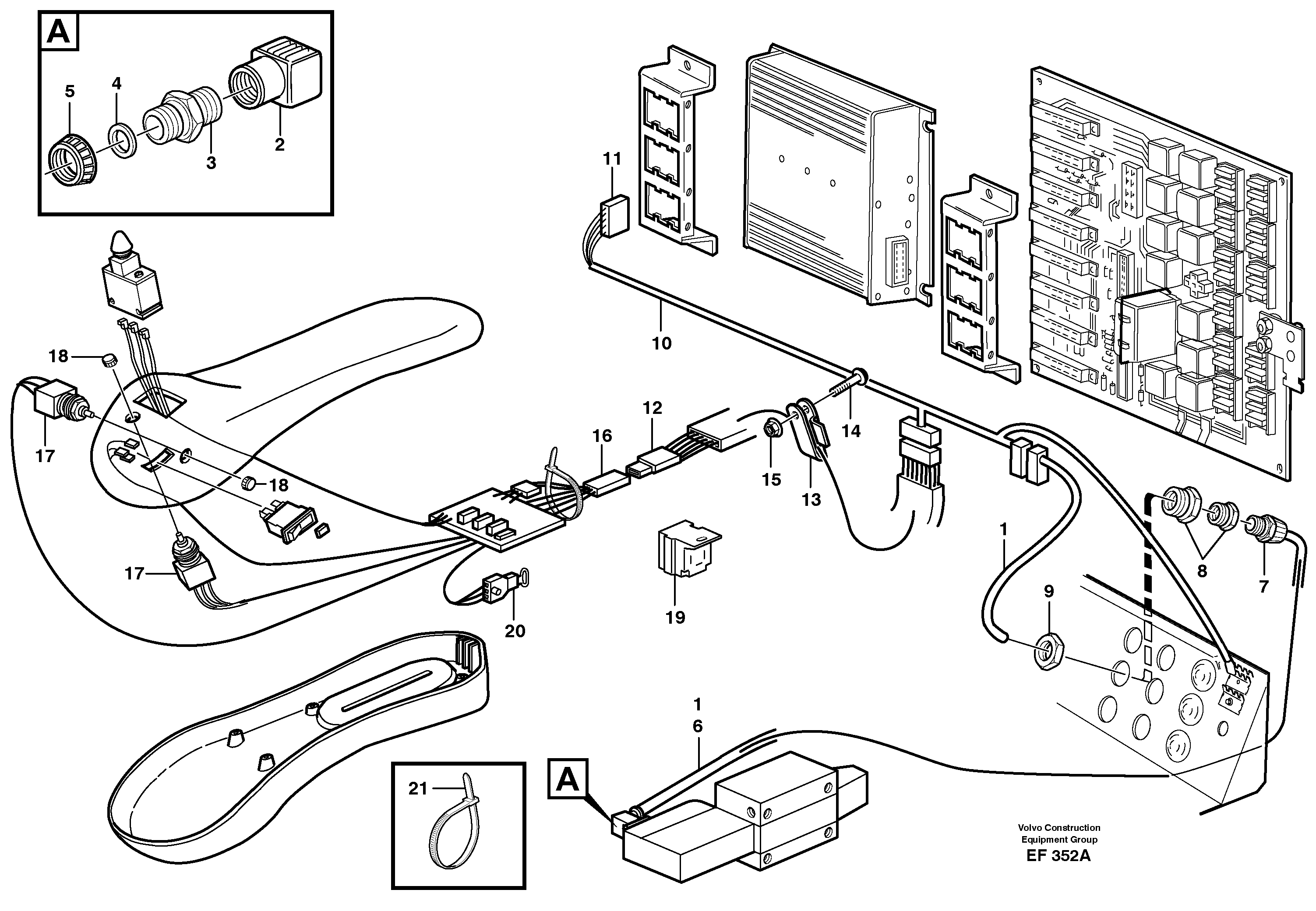 Cable harness, CDC - steering.  80199 — volvo parts diagram