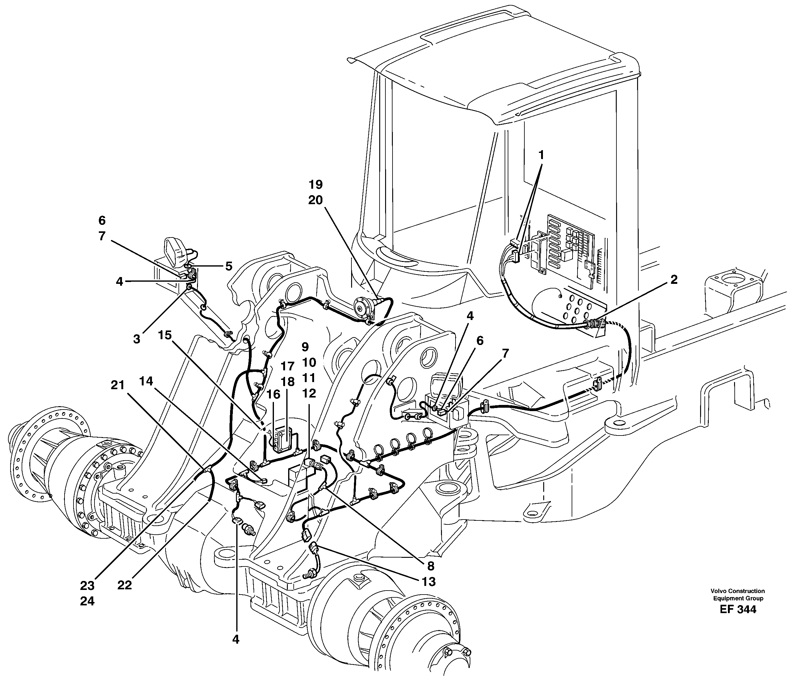 Cable harness, front — volvo parts diagram