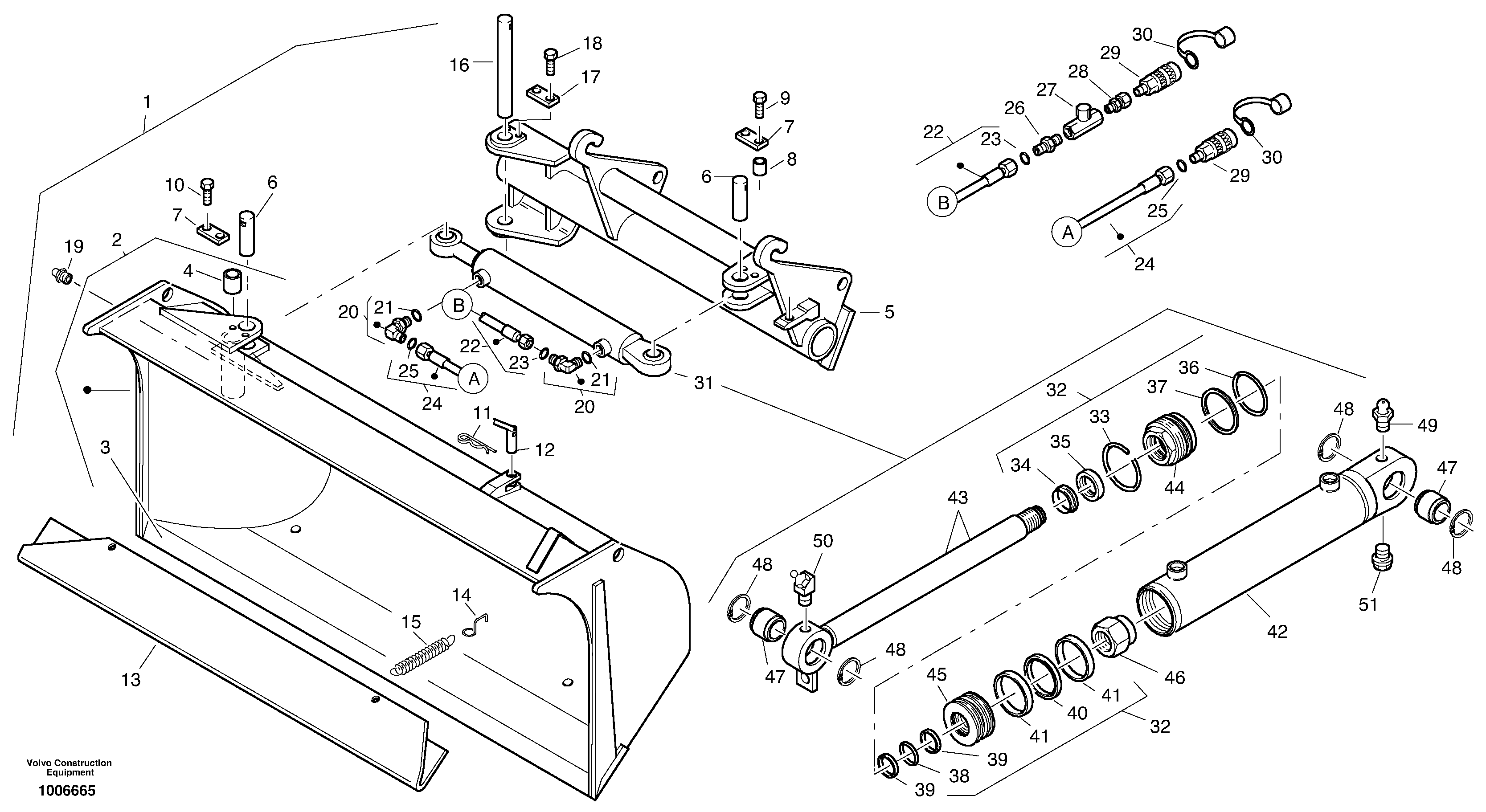 Side tip bucket — volvo parts diagram