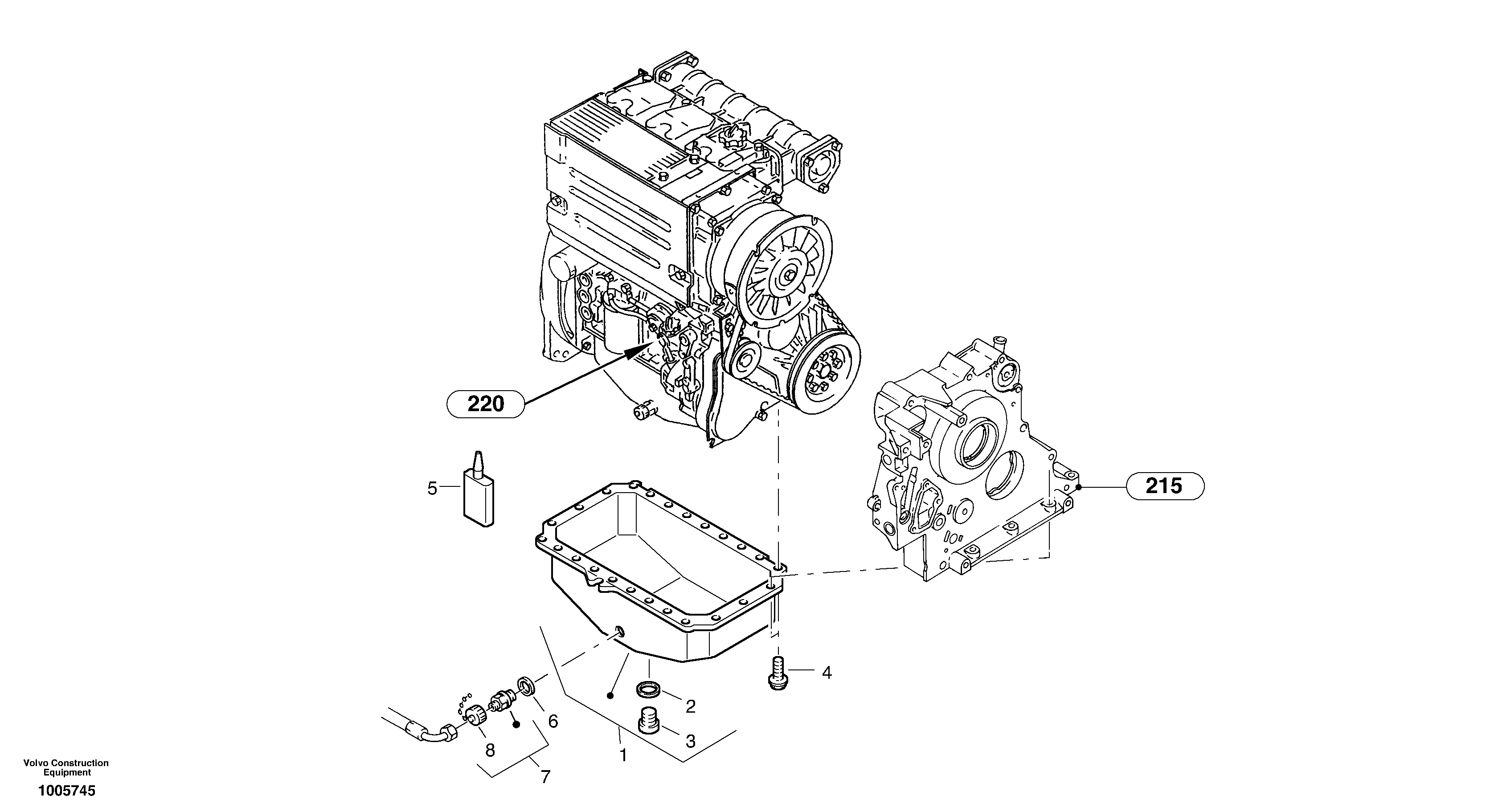 Oil sump — volvo parts diagram
