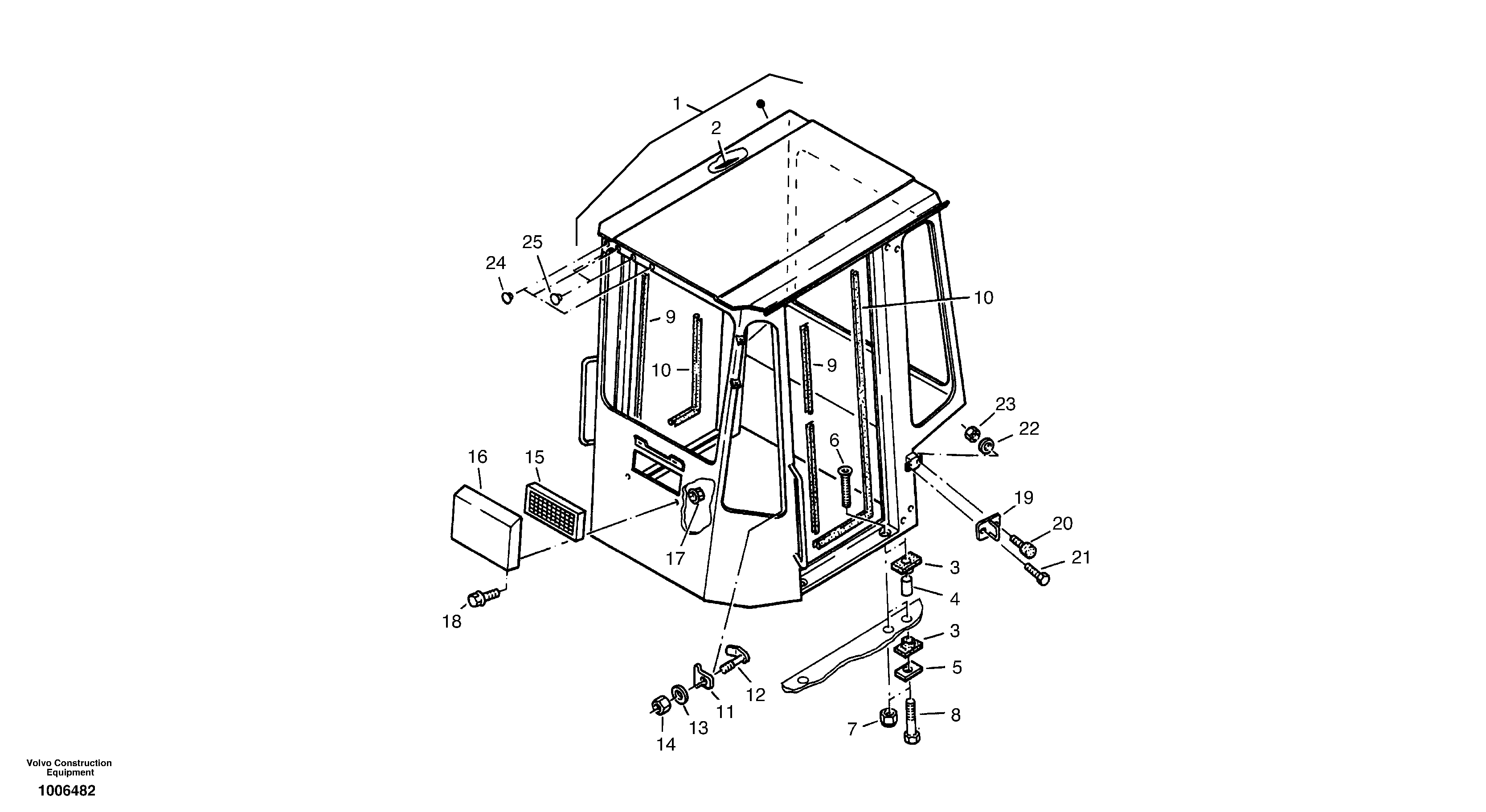 Driver's cabin — volvo parts diagram