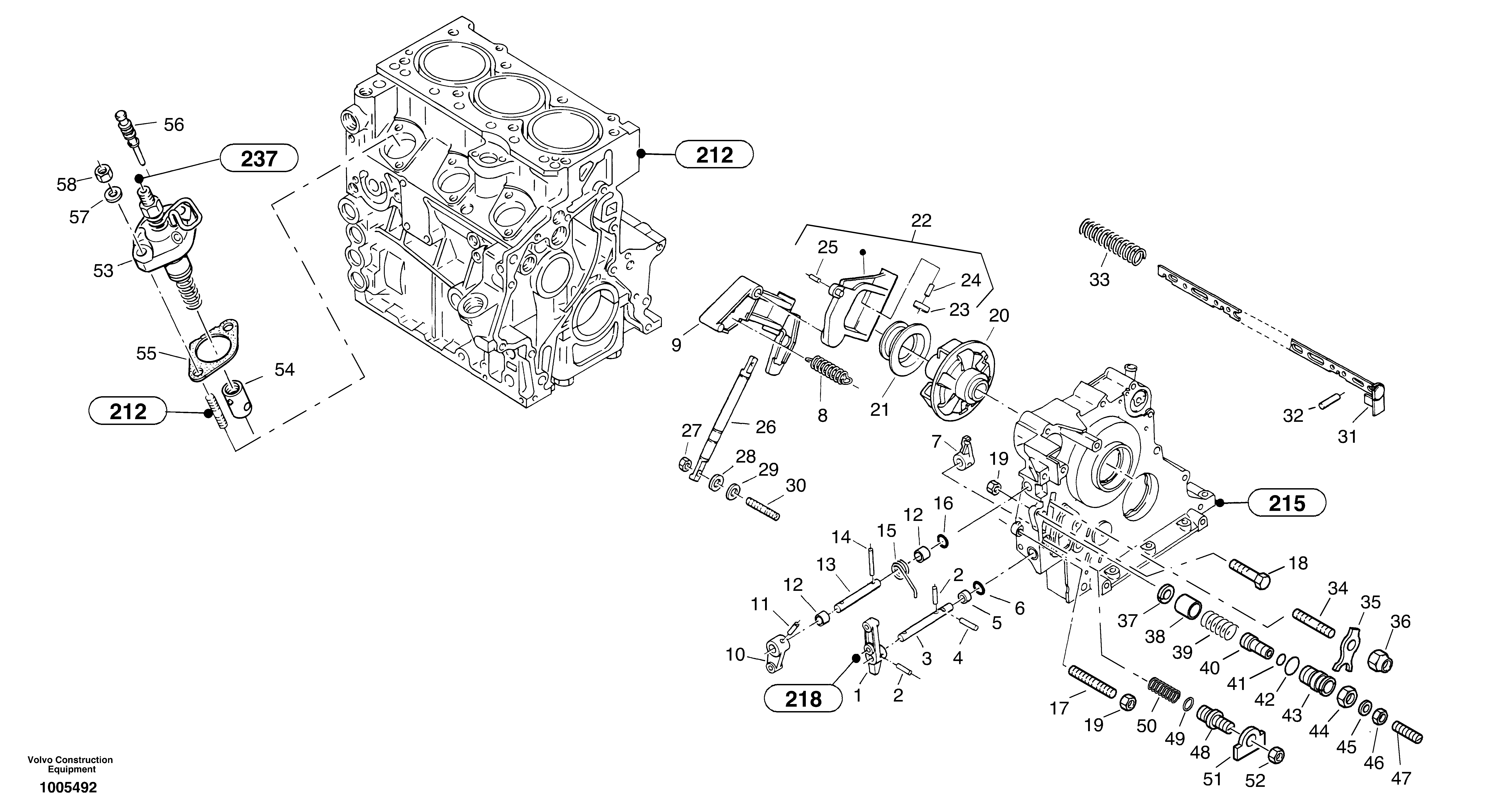 Speed adjustment - Fuel injection pump — volvo parts diagram