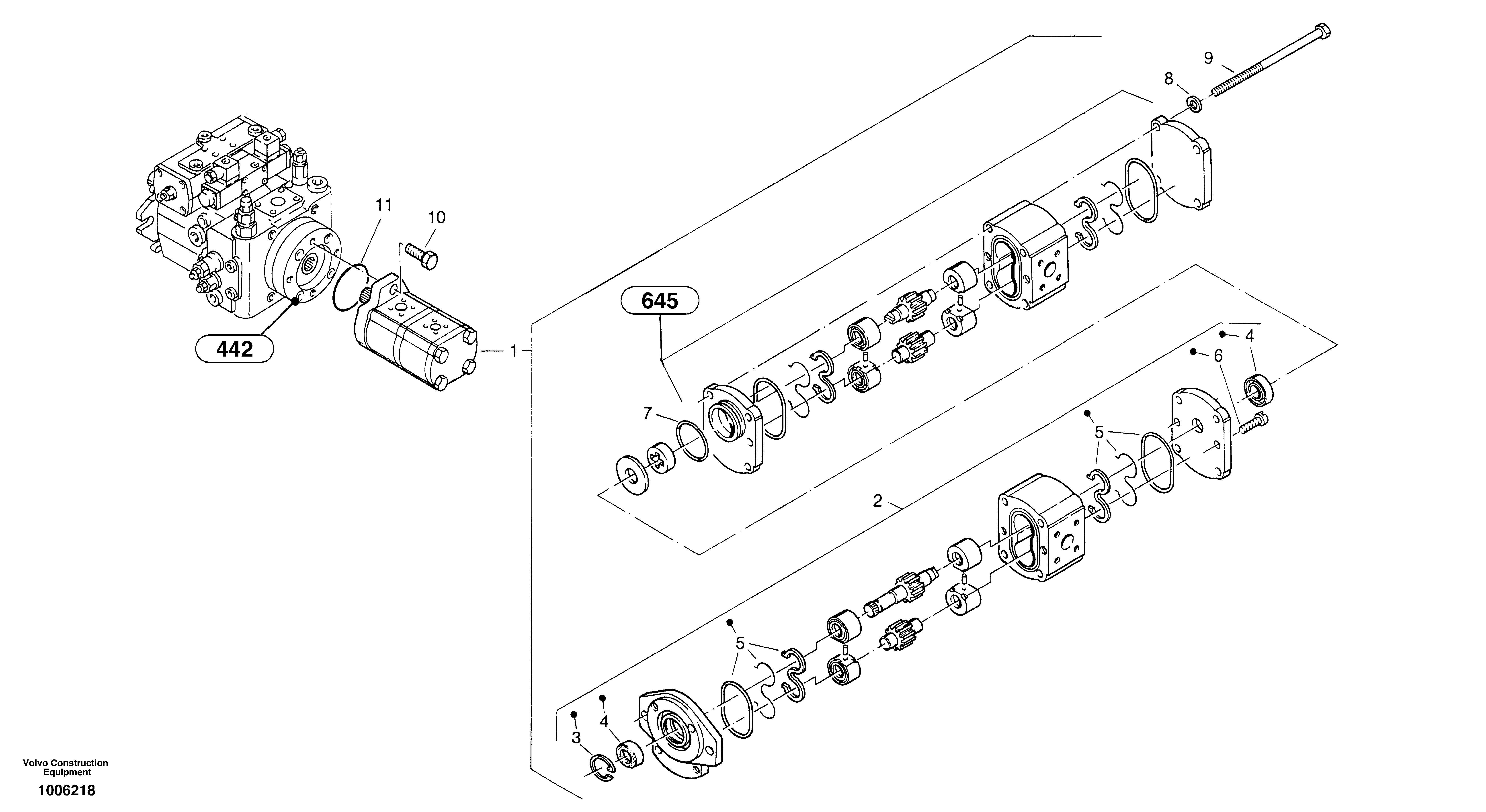 Pump - working hydraulic — volvo parts diagram