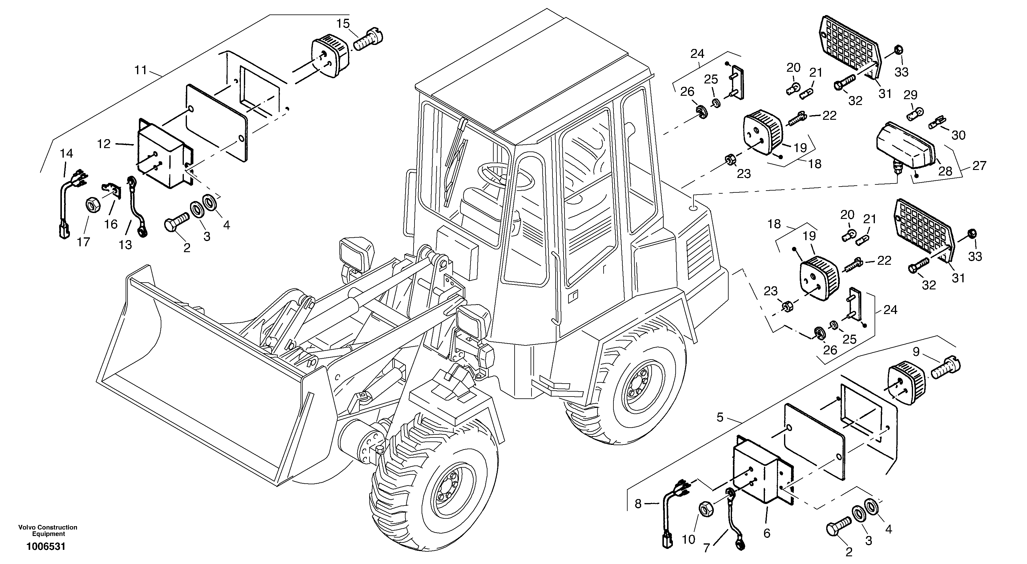 Lighting, rear — volvo parts diagram