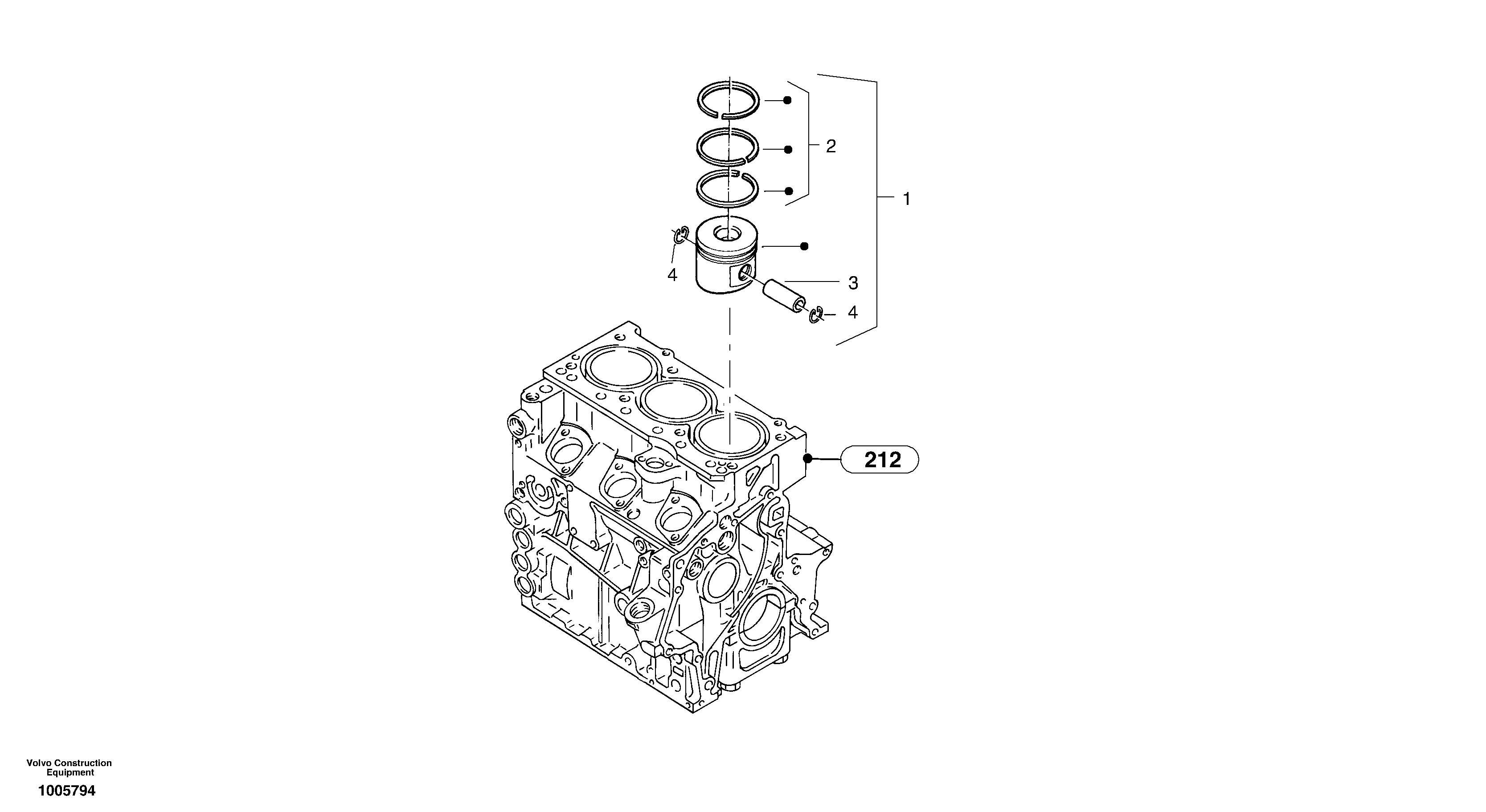 Piston — volvo parts diagram