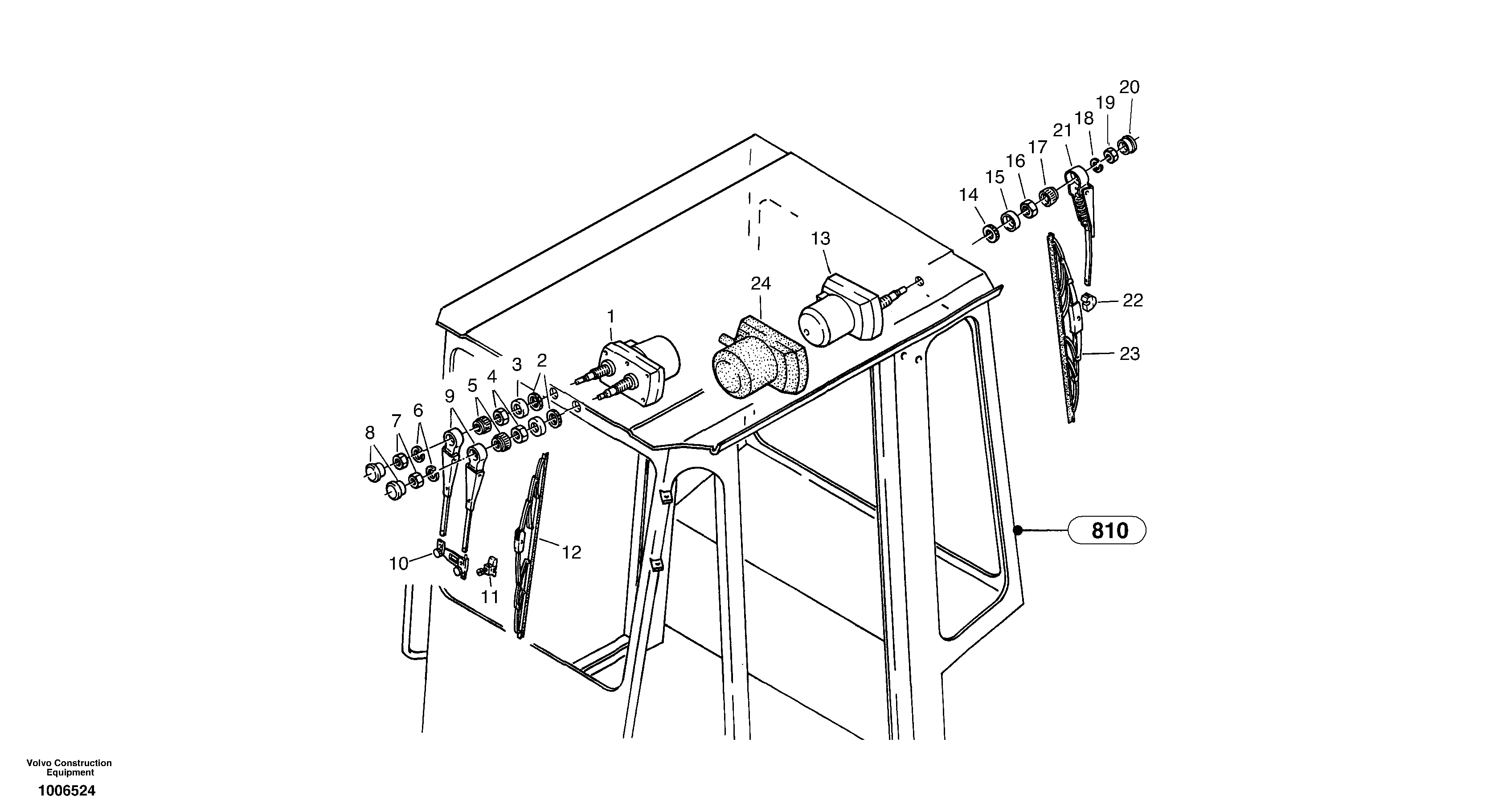 Wiper installation — volvo parts diagram