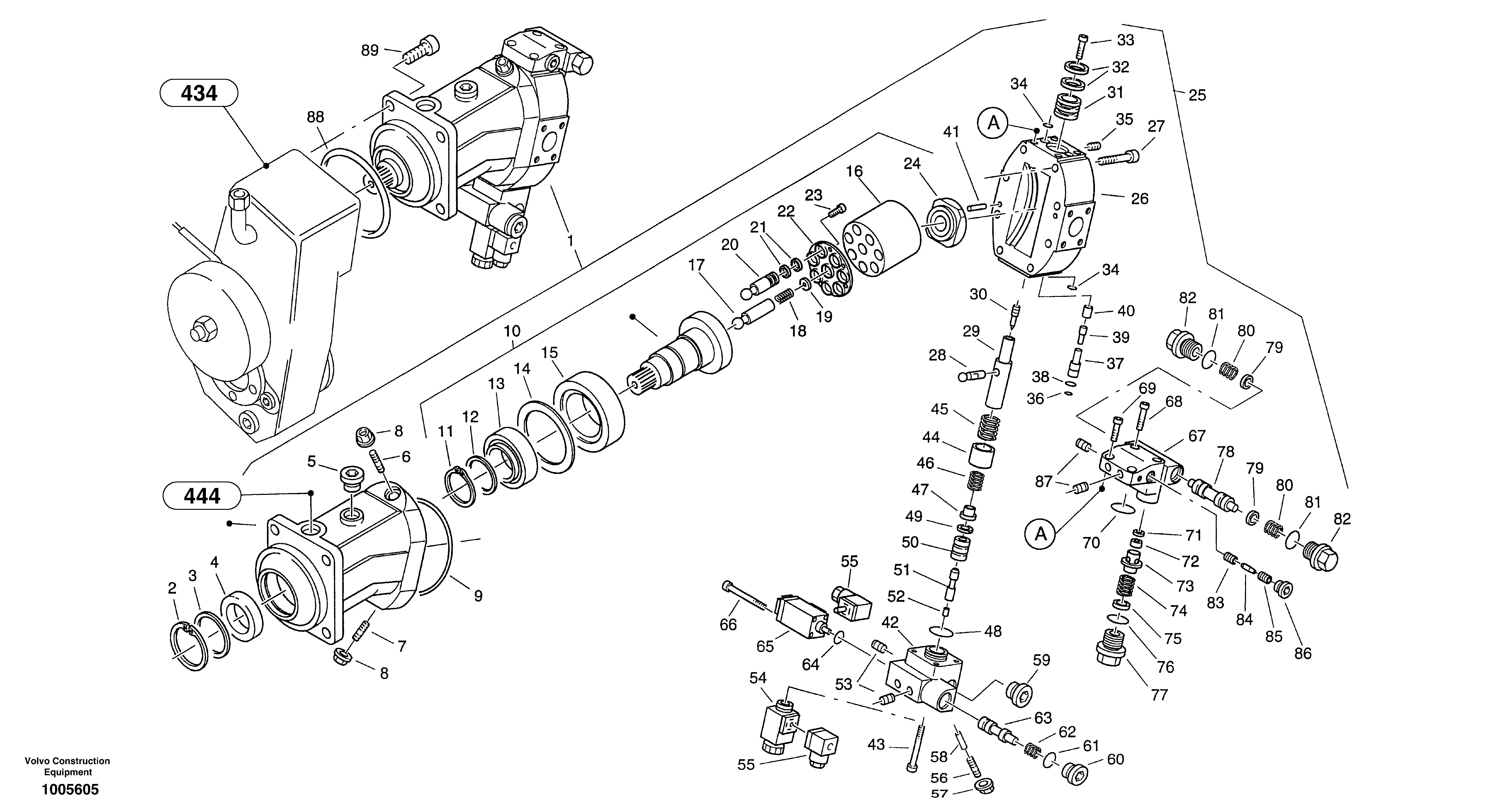 Variable displacement motor — volvo parts diagram