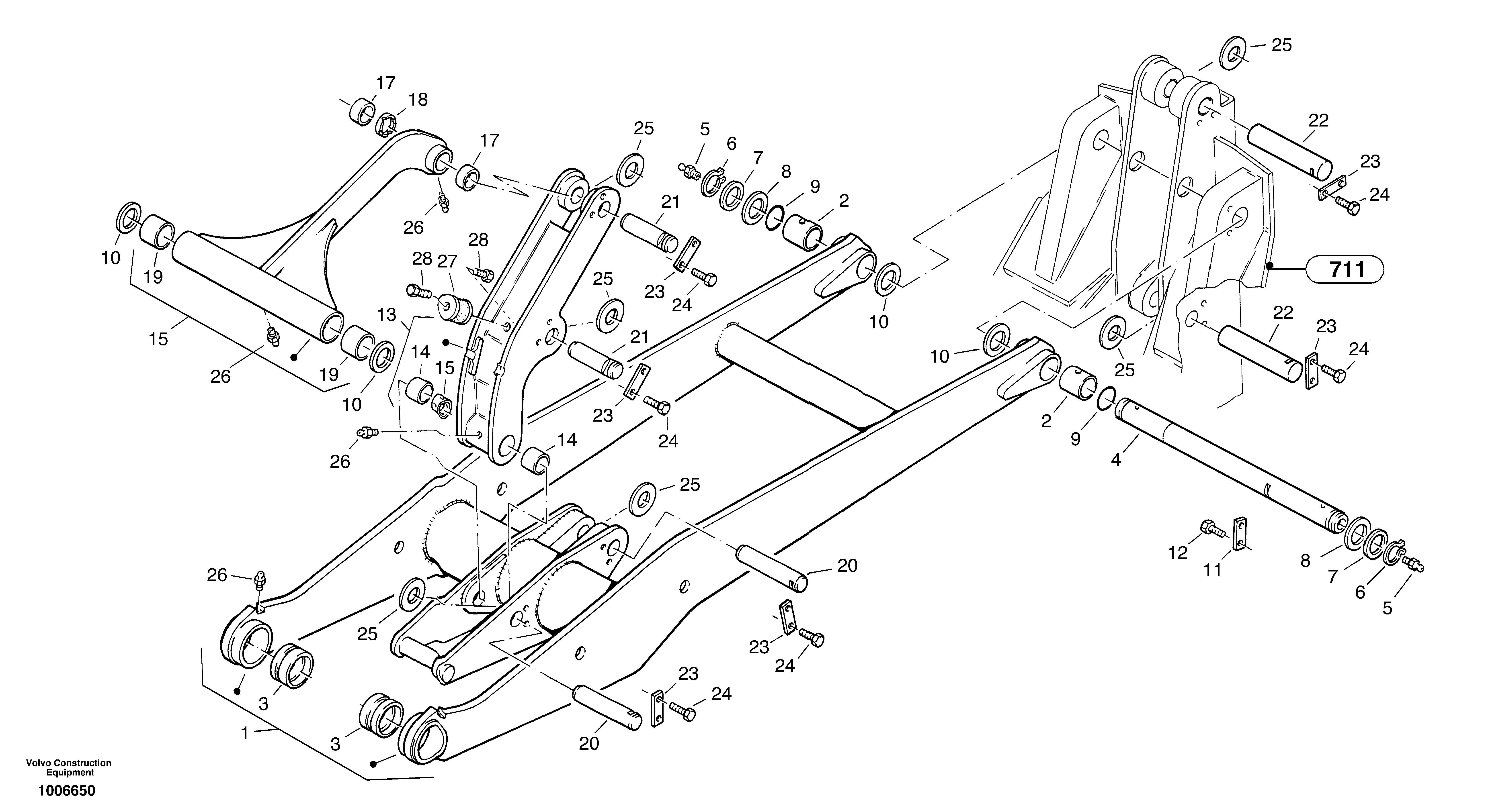 Lift frame — volvo parts diagram