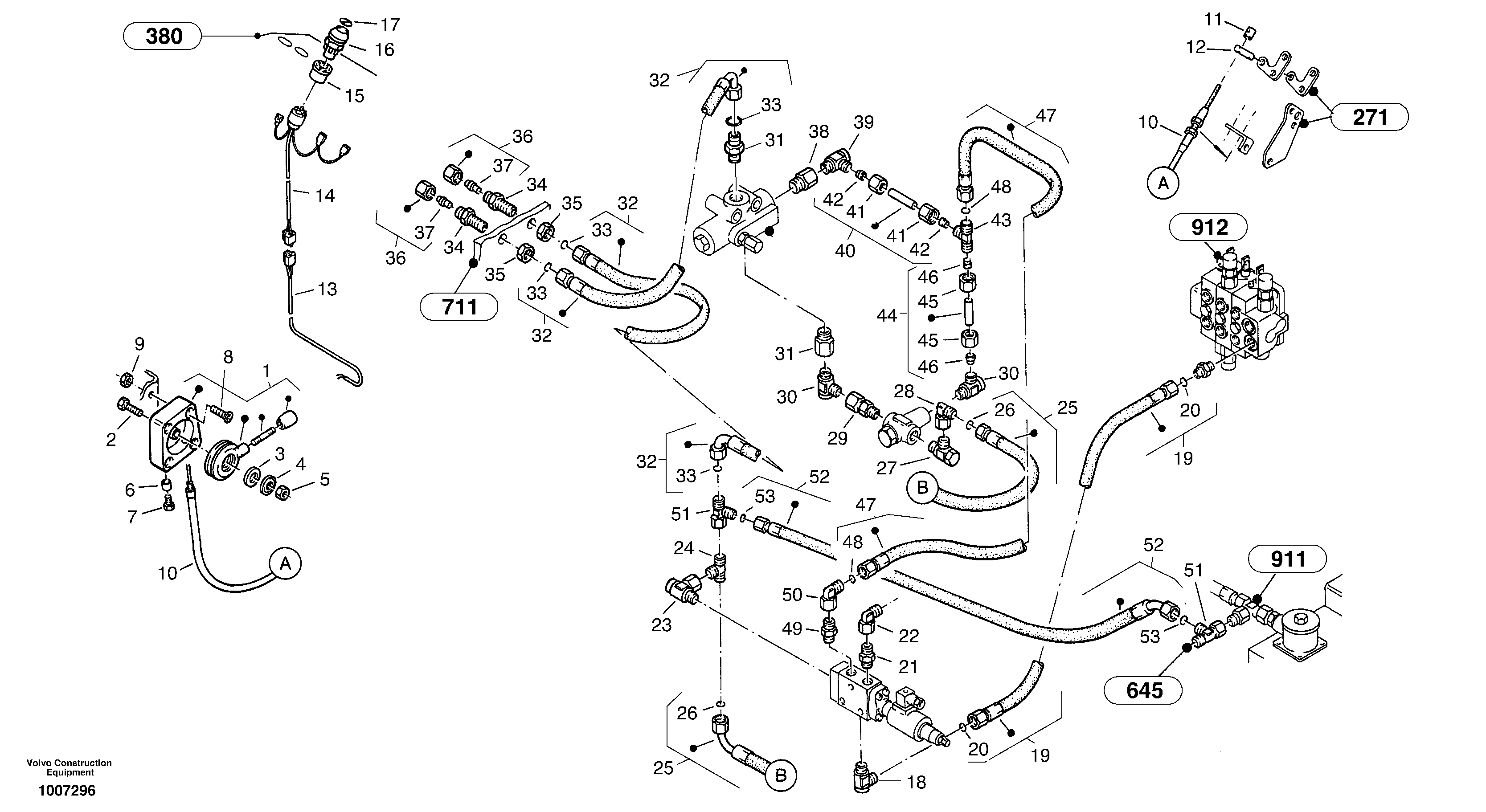 Optional hydraulic - Hydraulic hammer — volvo parts diagram