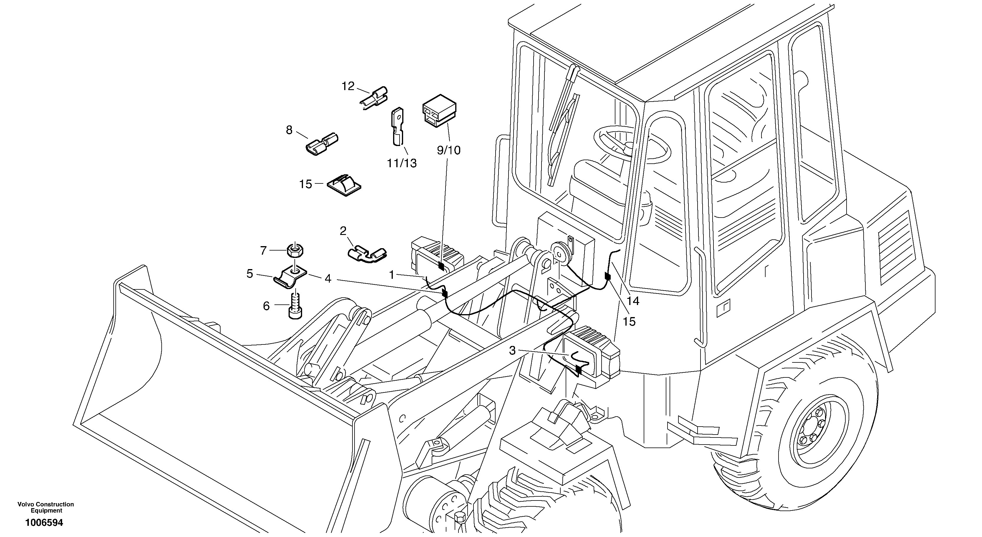Cable tree, front — volvo parts diagram