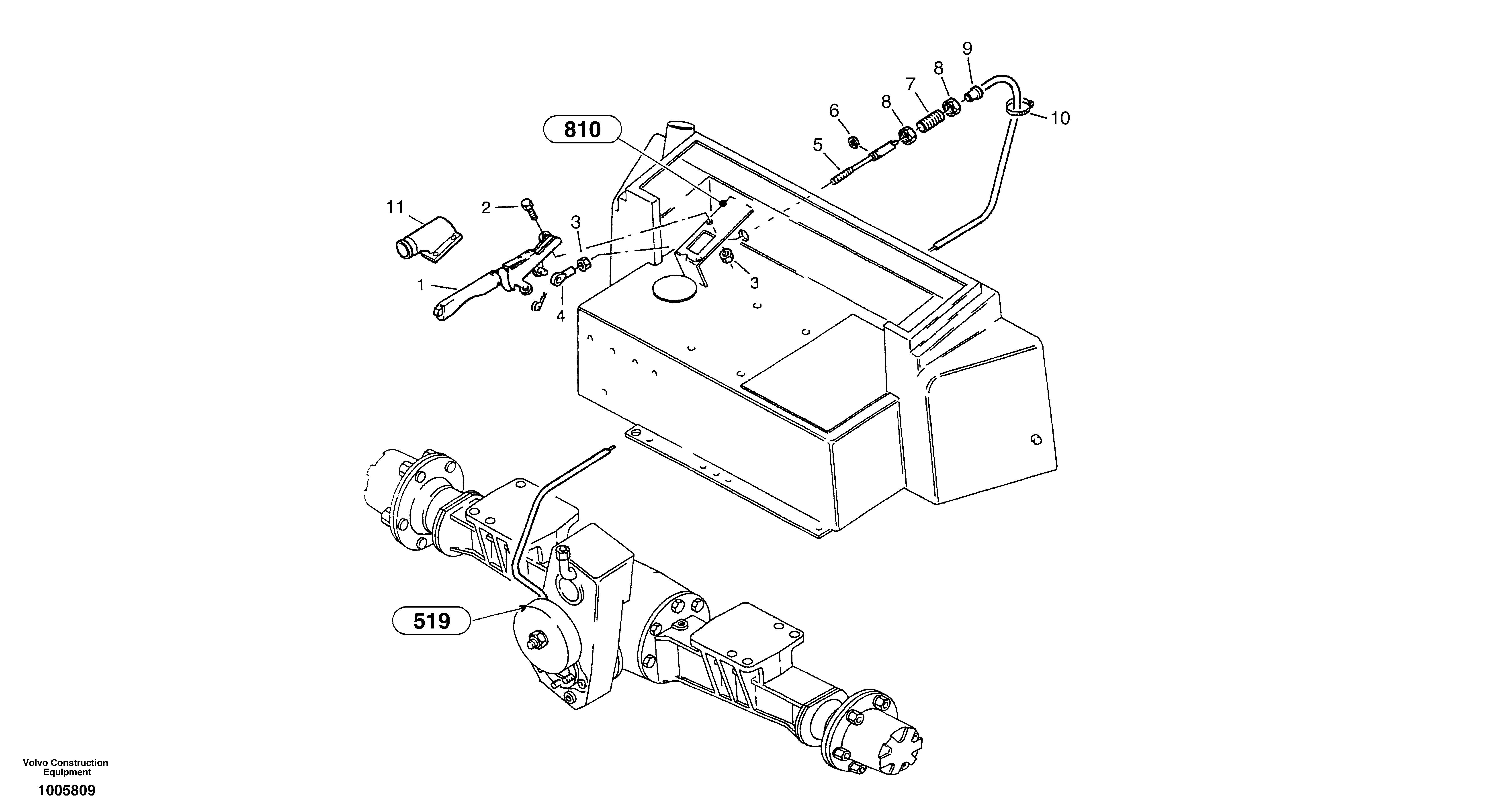 Hand brake — volvo parts diagram