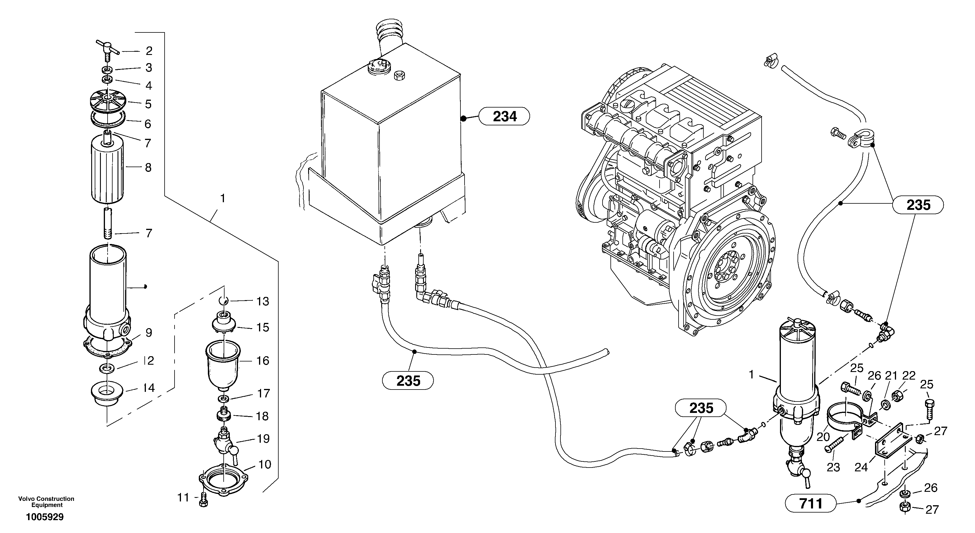 Filter - Water separator — volvo parts diagram