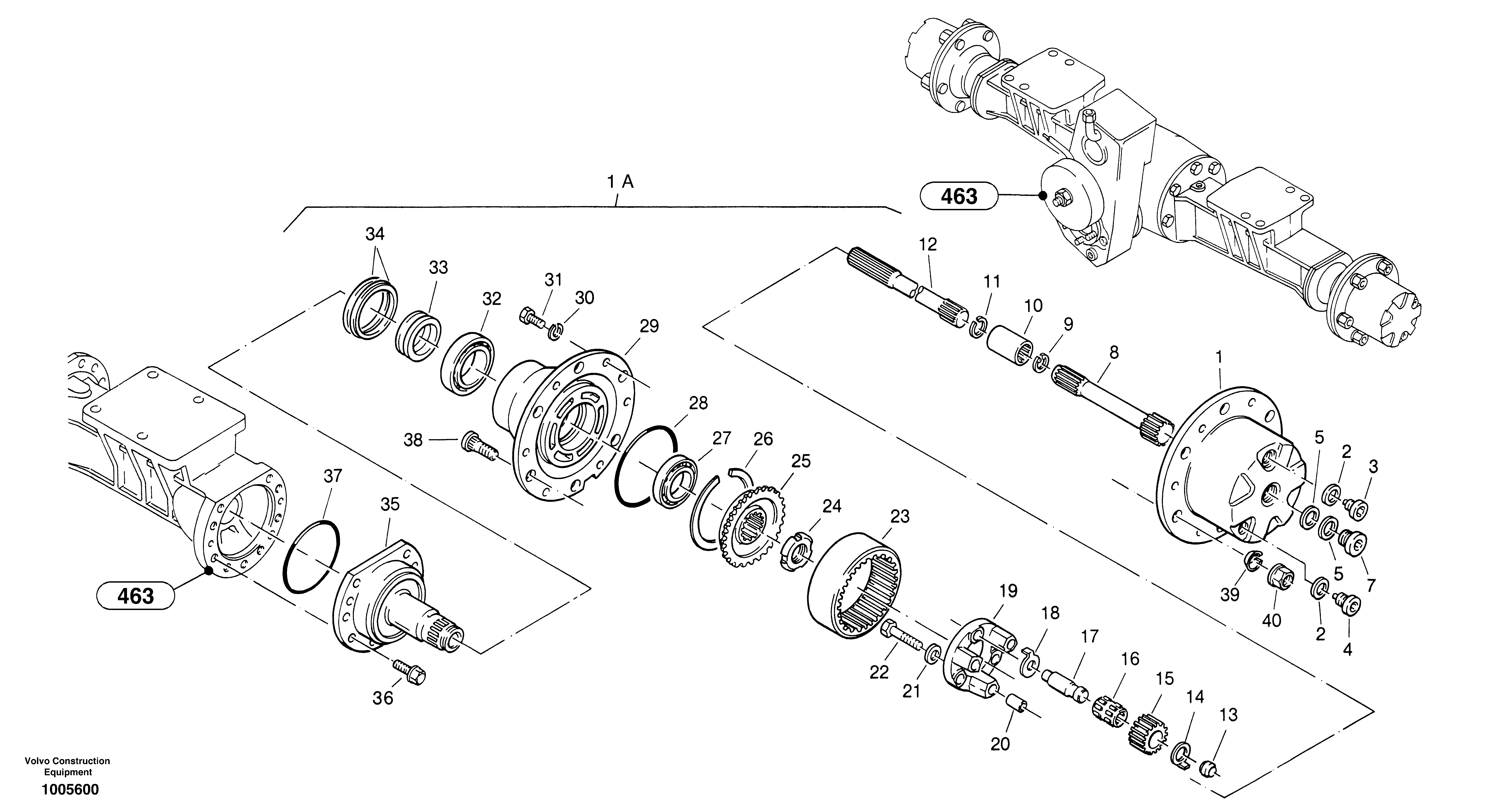 Final drive - Portal-rear axle — volvo parts diagram