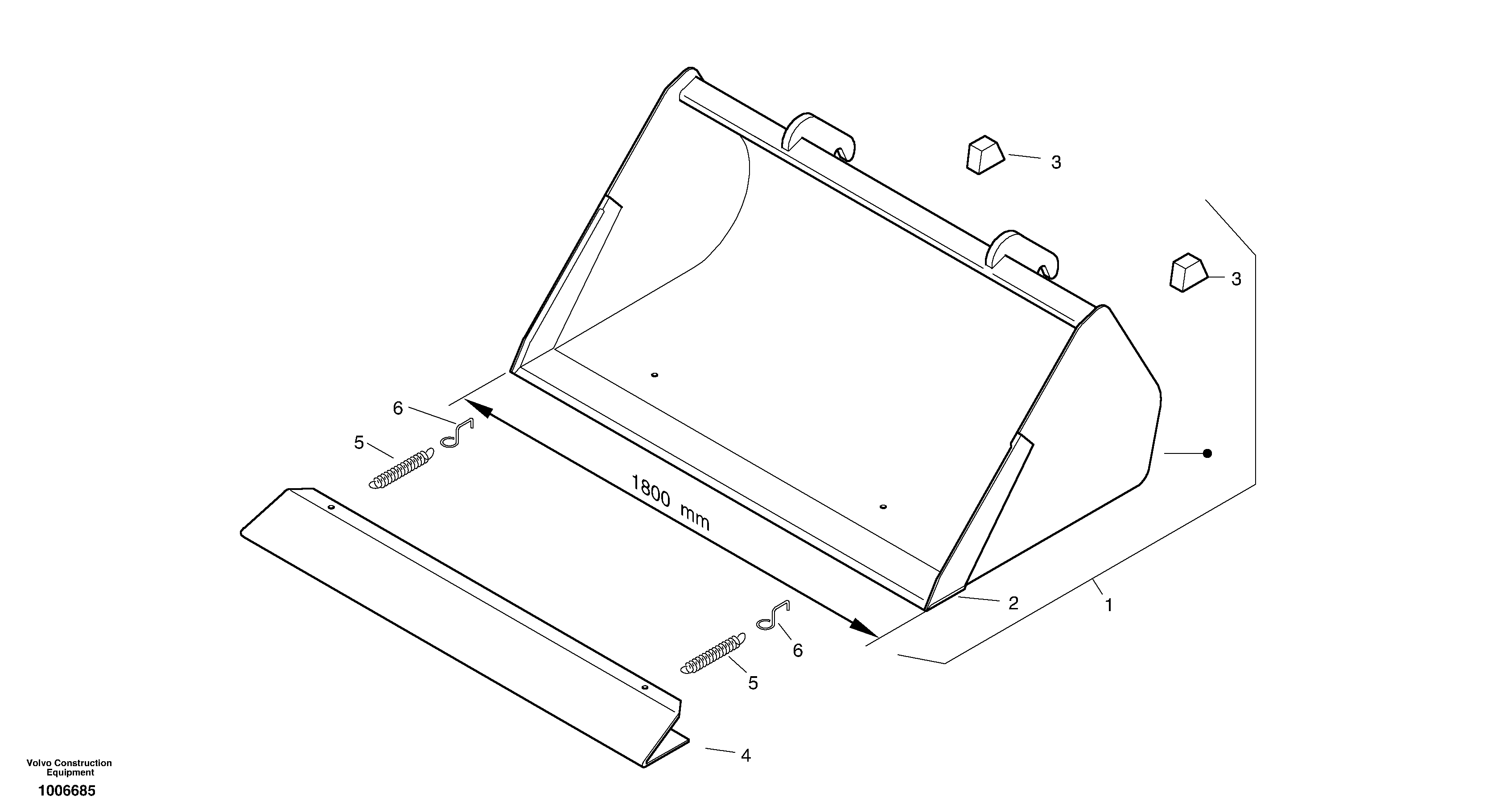 Planing bucket — volvo parts diagram