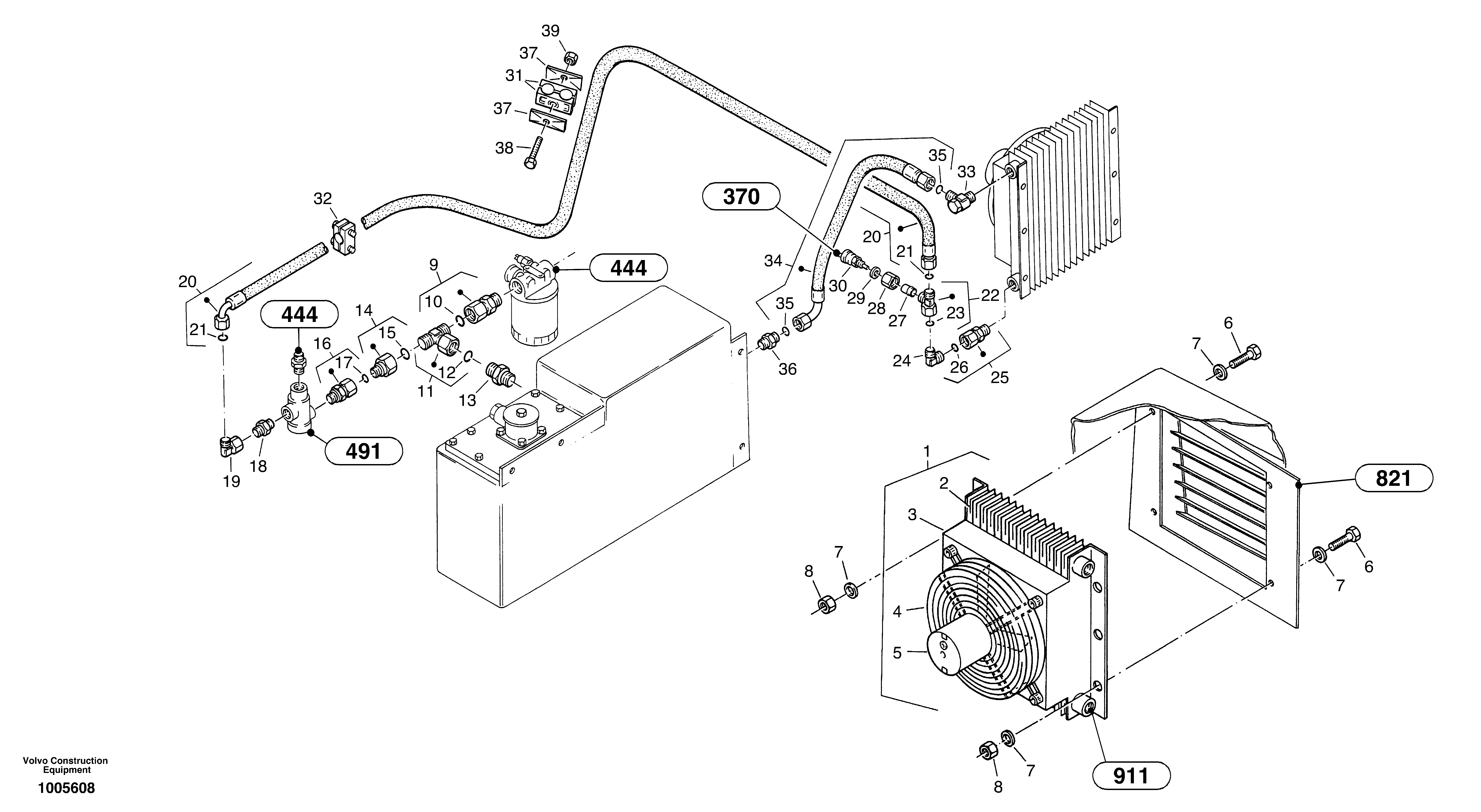 Radiateur - Installation — volvo parts diagram