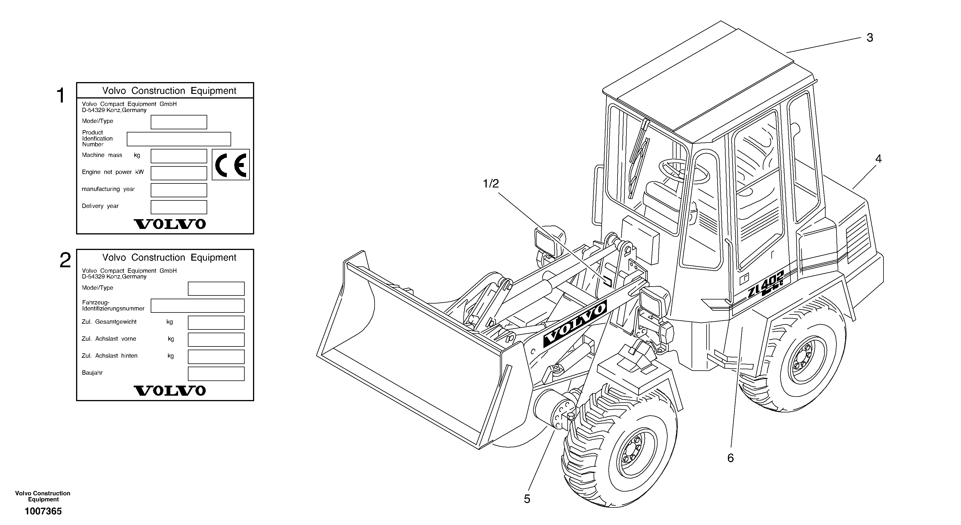 Product sign plate — volvo parts diagram