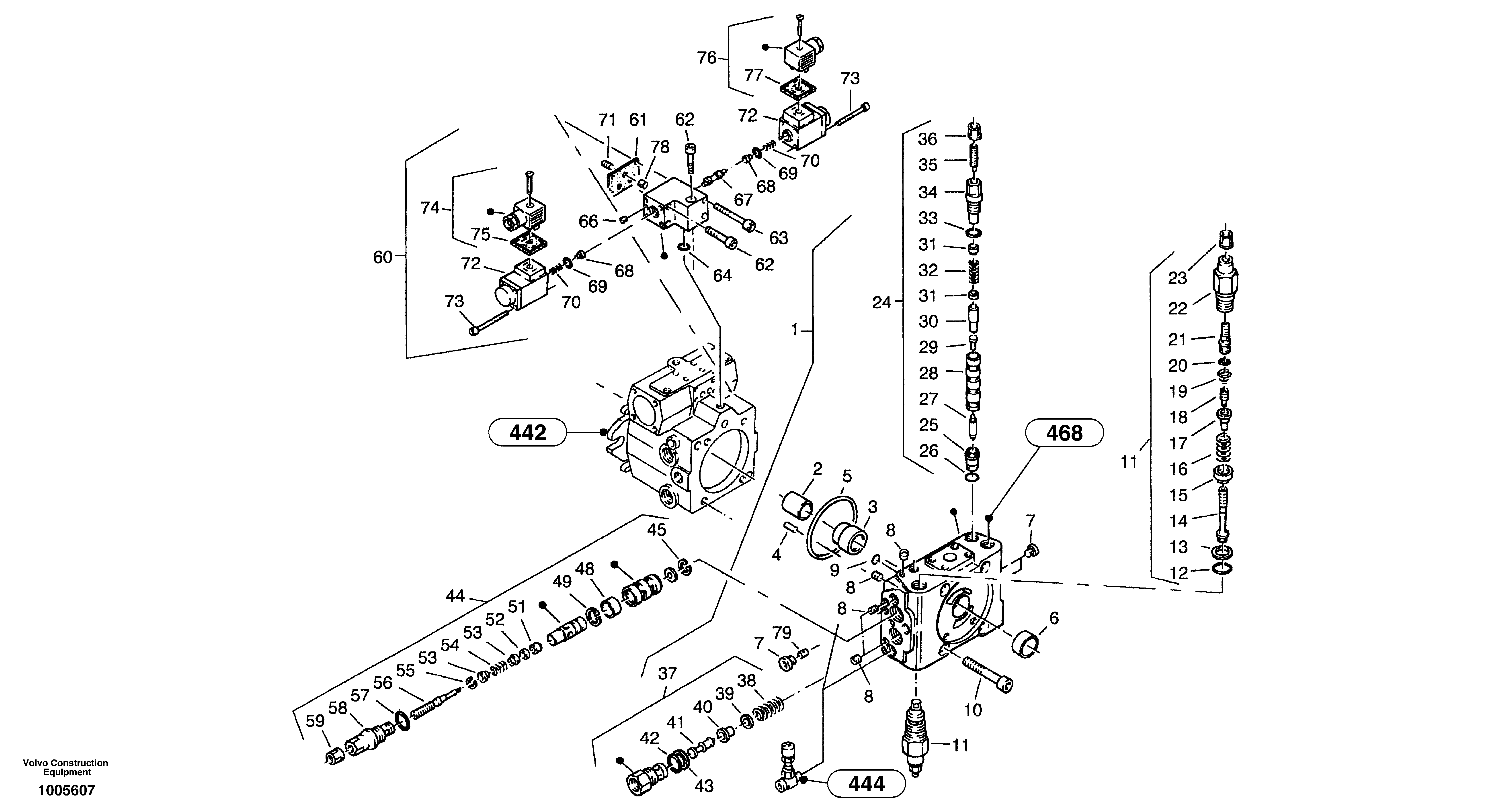 Valves - Variable displacement pump — volvo parts diagram
