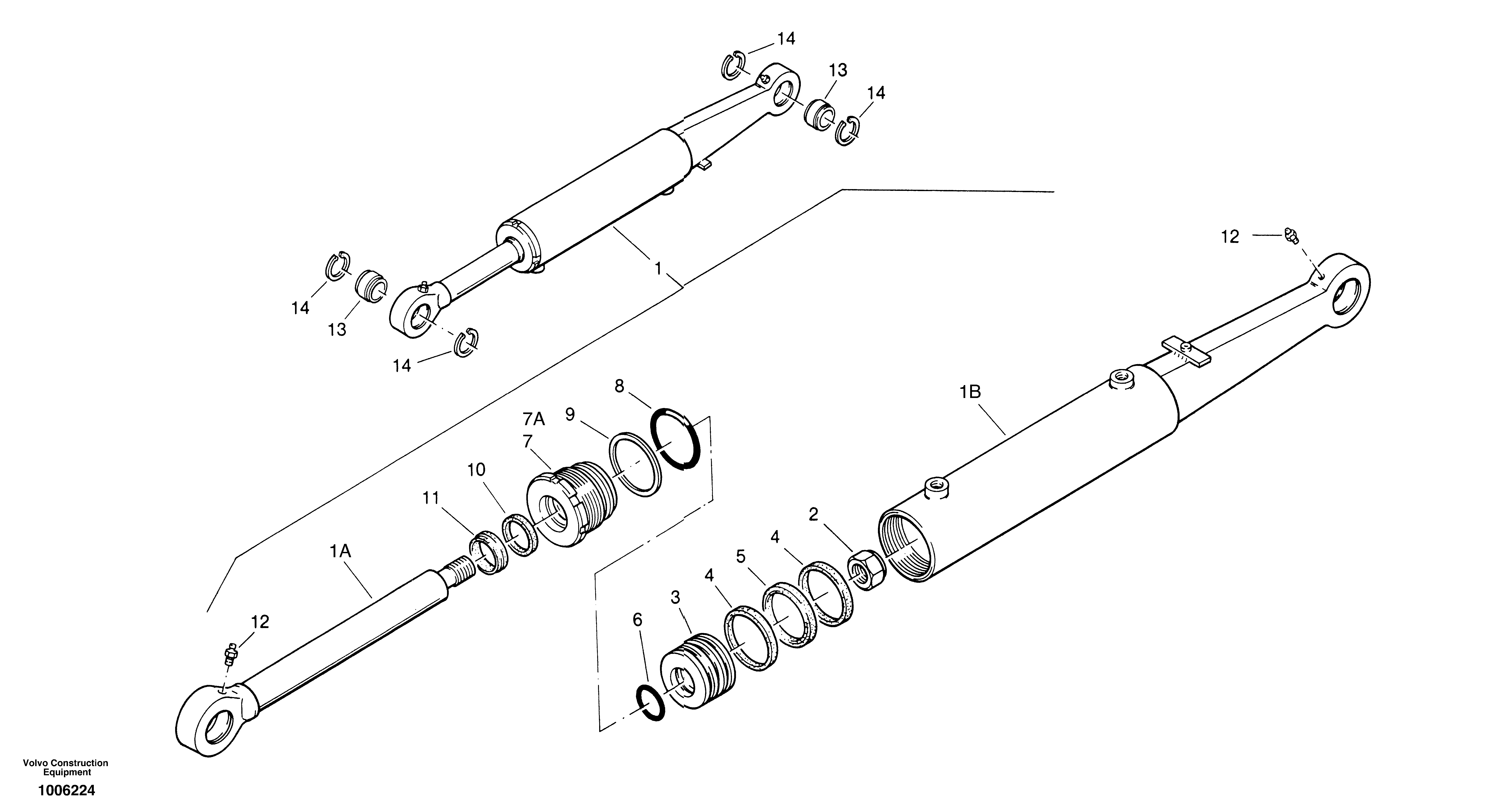 Tilt cylinder — volvo parts diagram