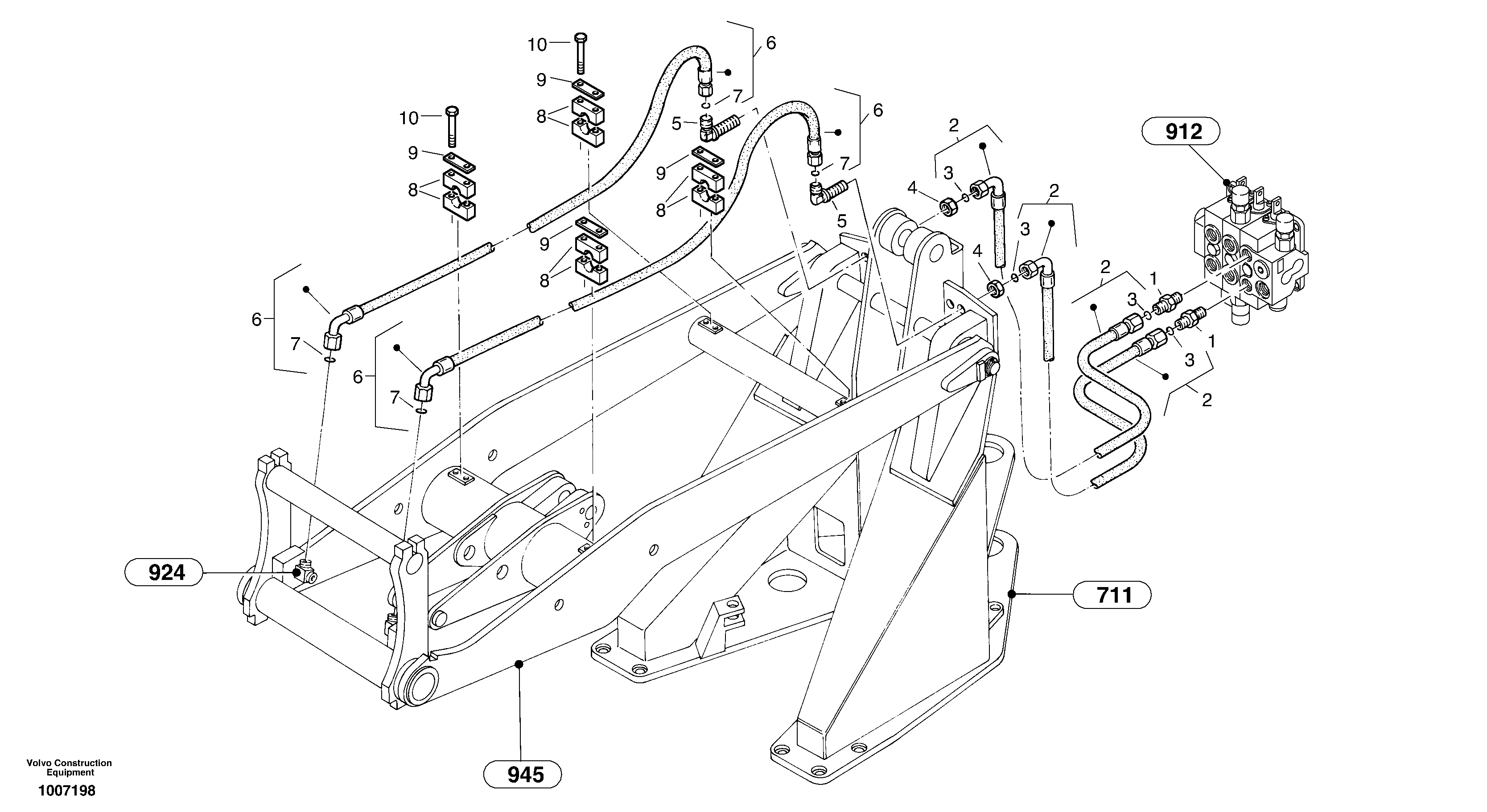Hydraulic function - Nr. 3 — volvo parts diagram