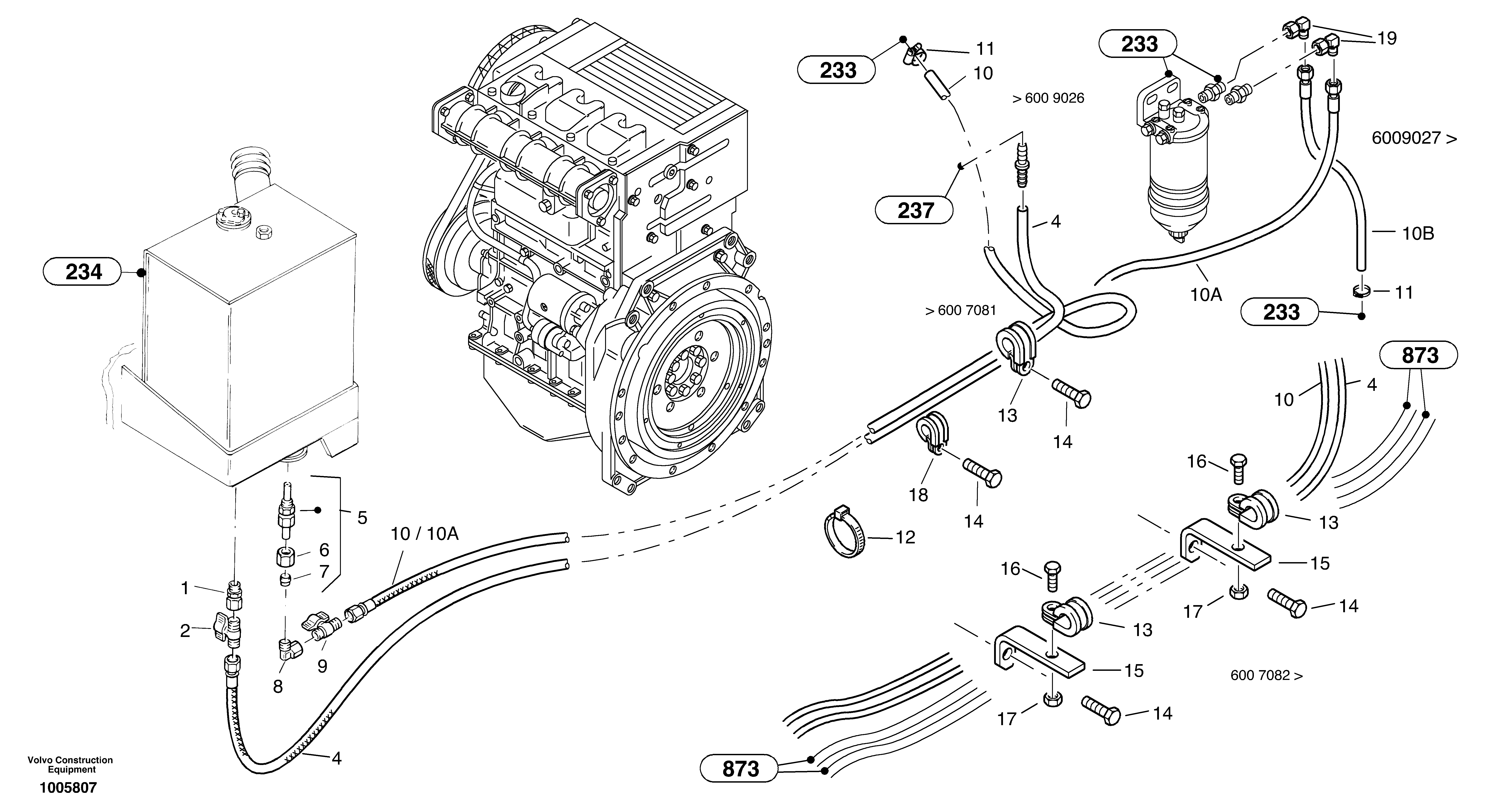 Fuel pipes — volvo parts diagram