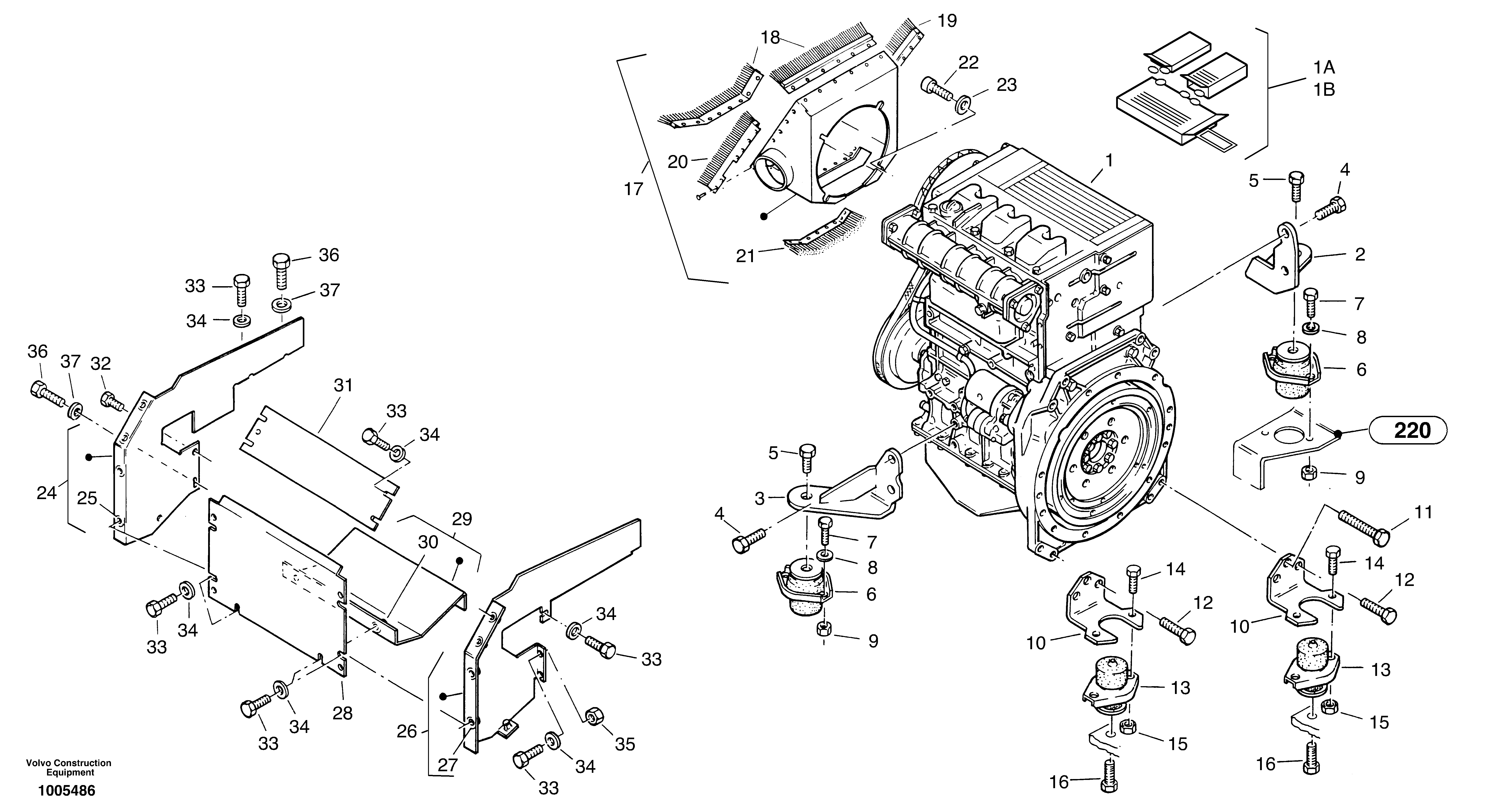 Engine assy — volvo parts diagram