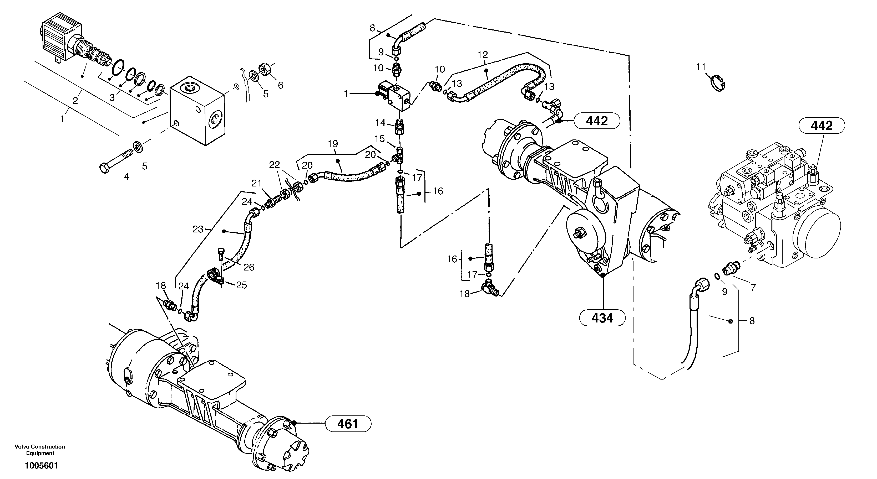 Differential lock — volvo parts diagram
