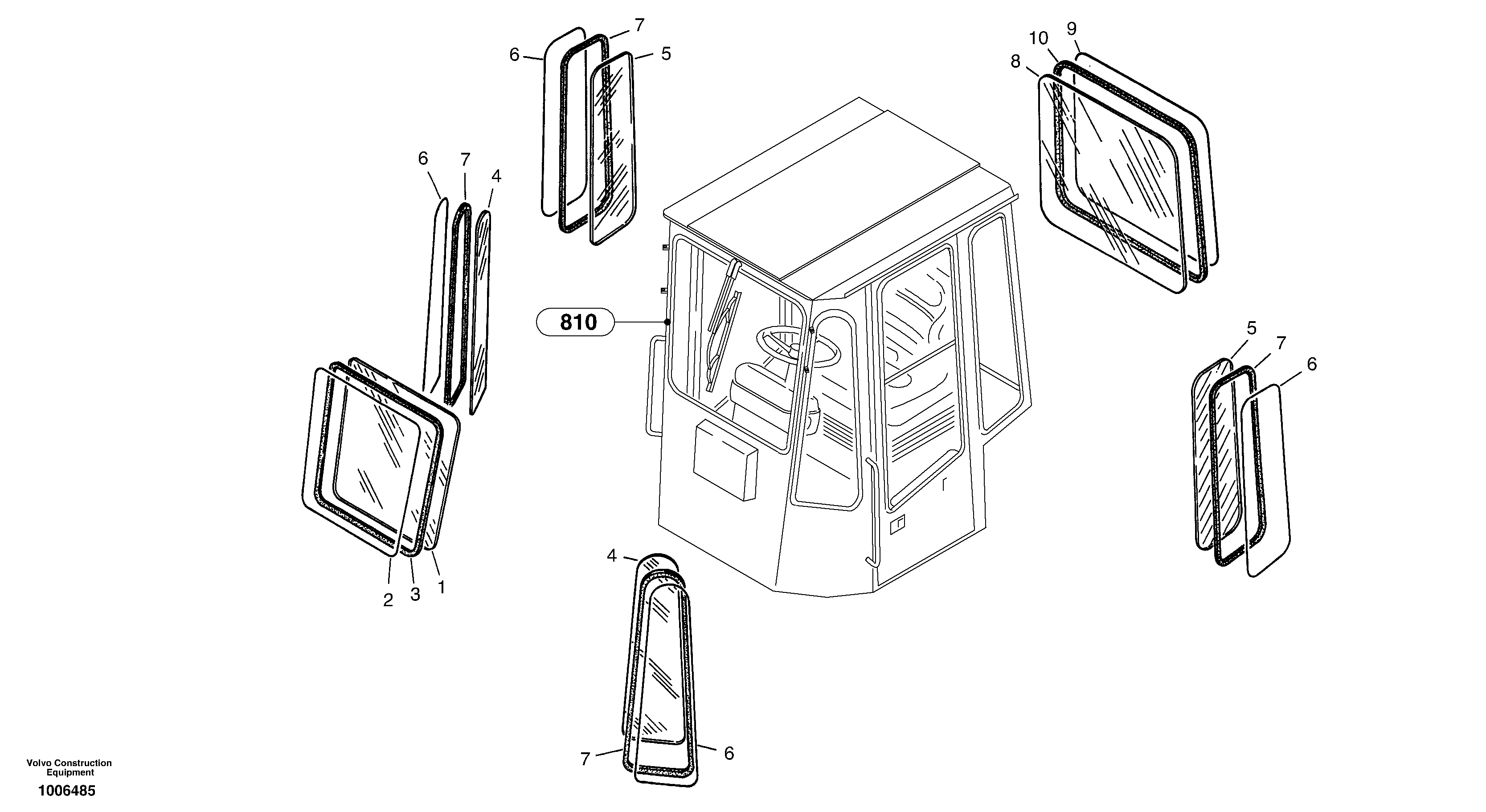 Window pane — volvo parts diagram