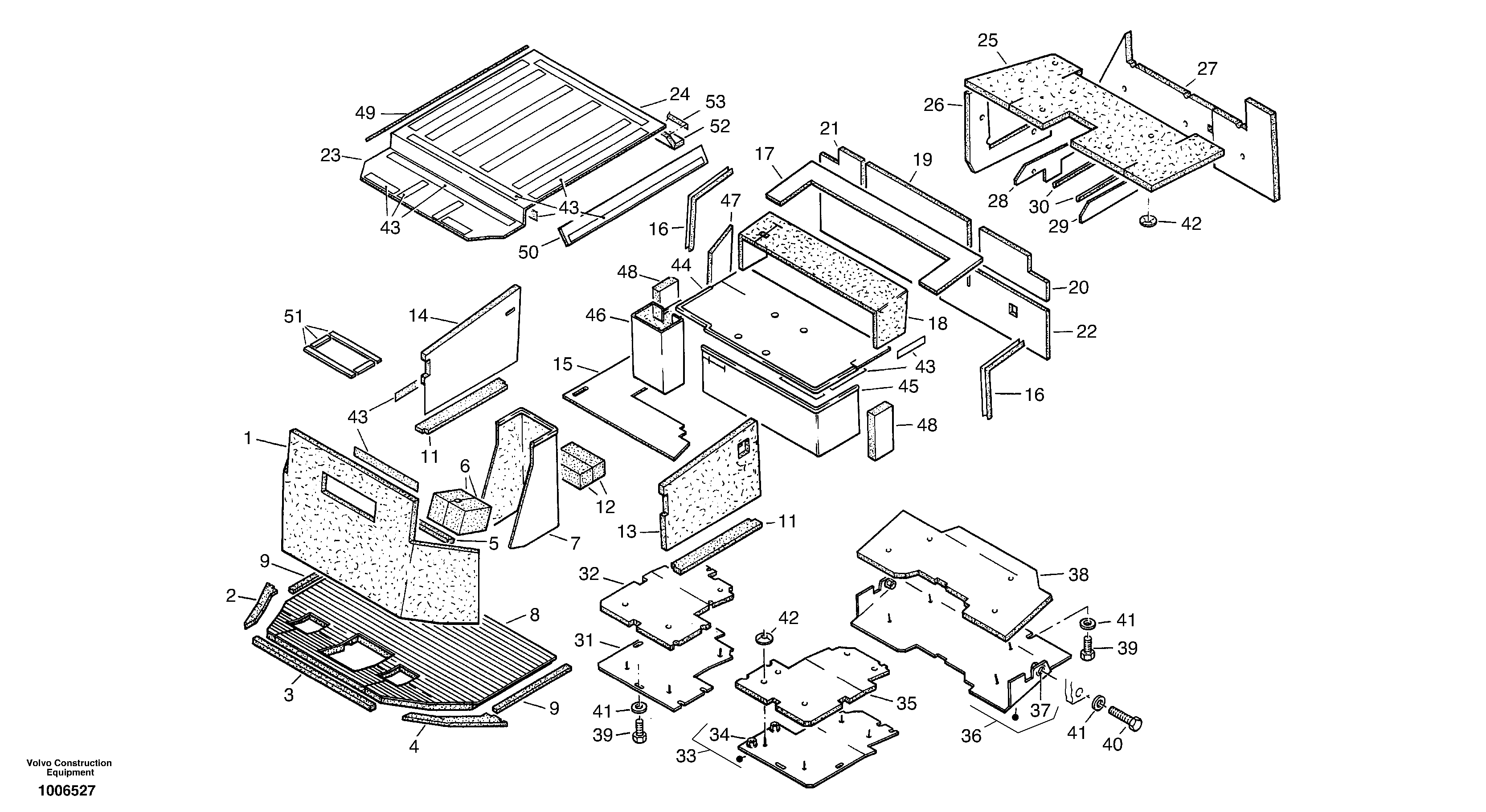 Isolation - Cabine — volvo parts diagram
