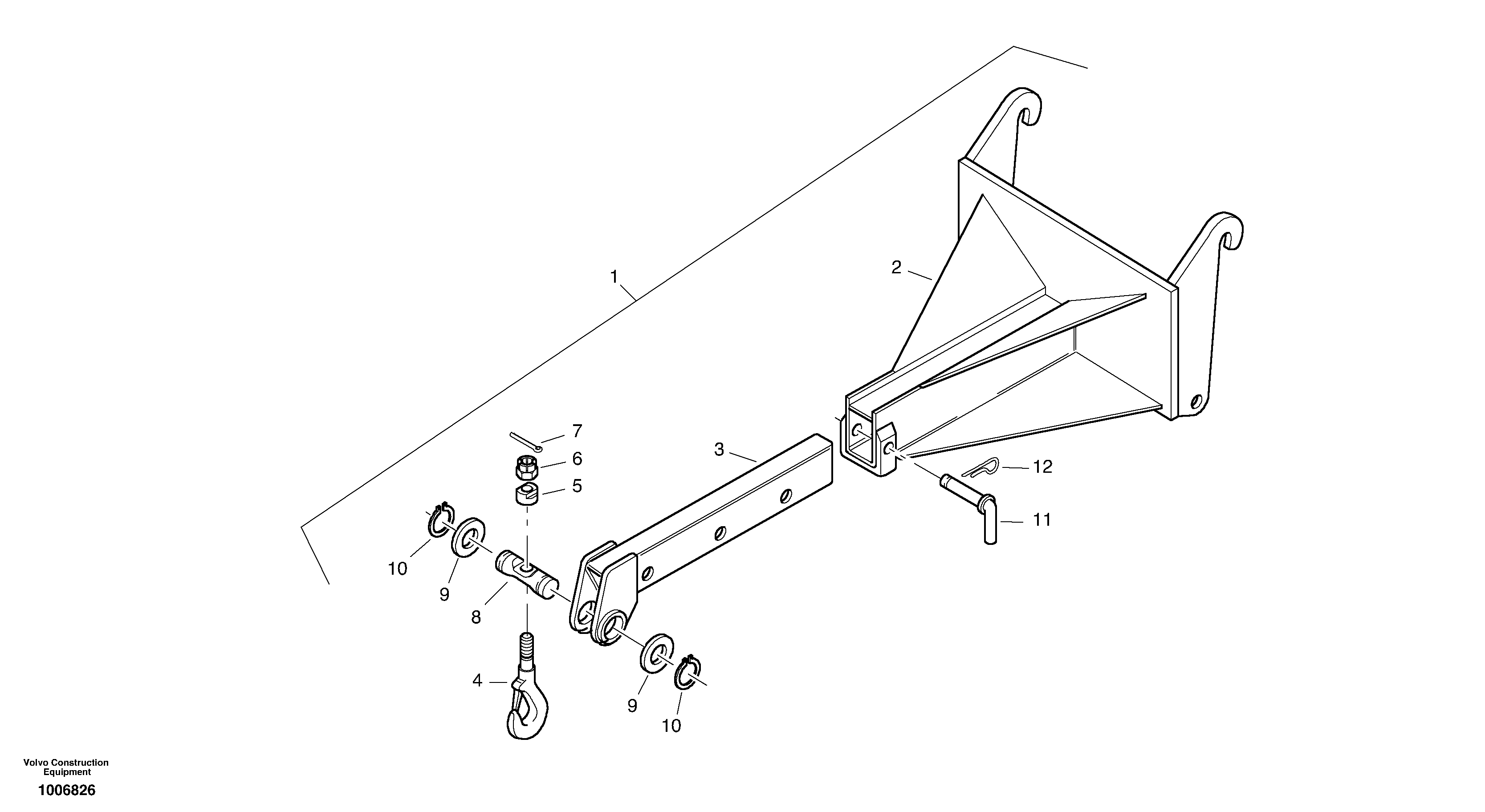 Load hook, telescopically — volvo parts diagram