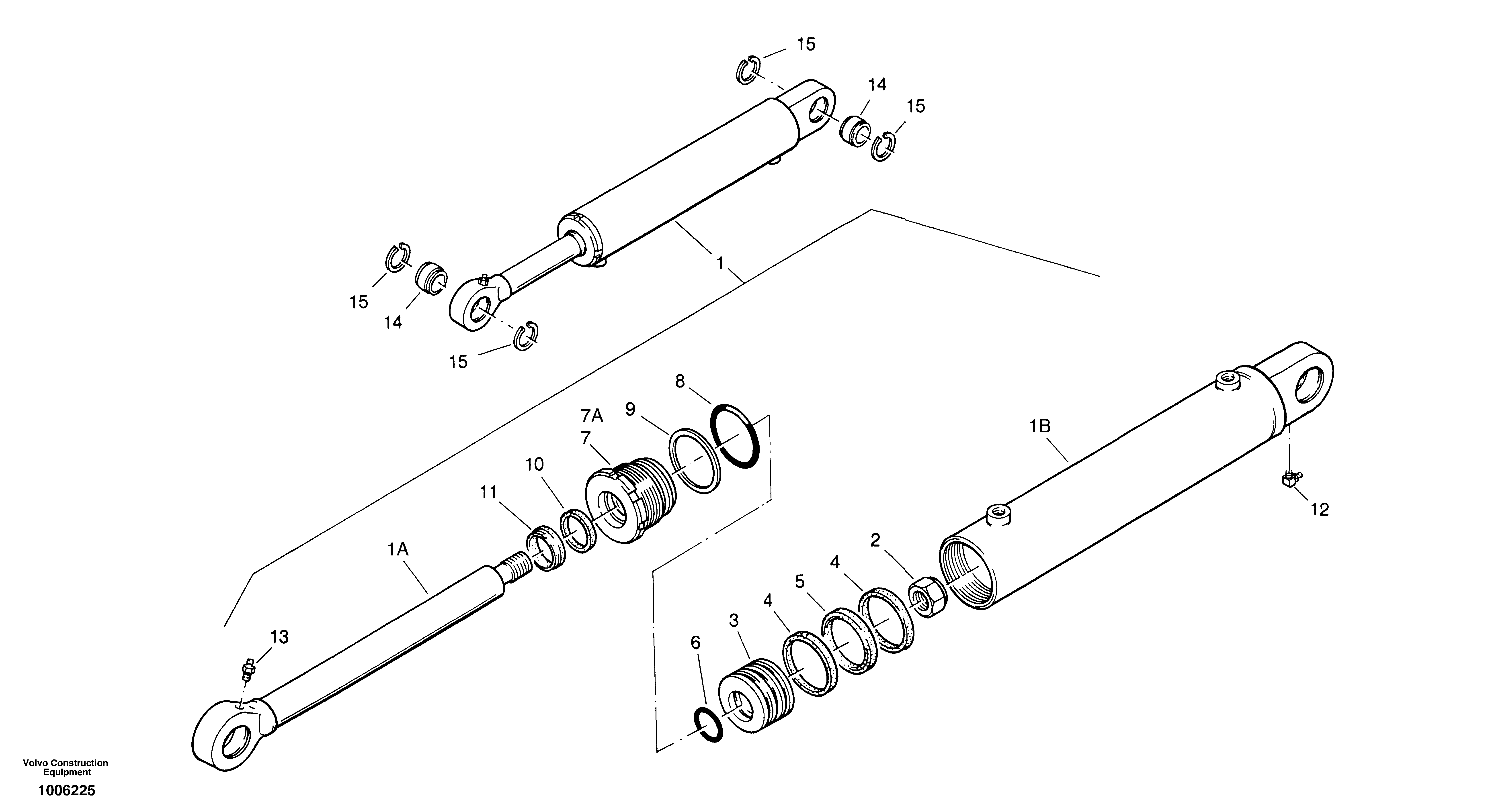 Lift cylinder — volvo parts diagram