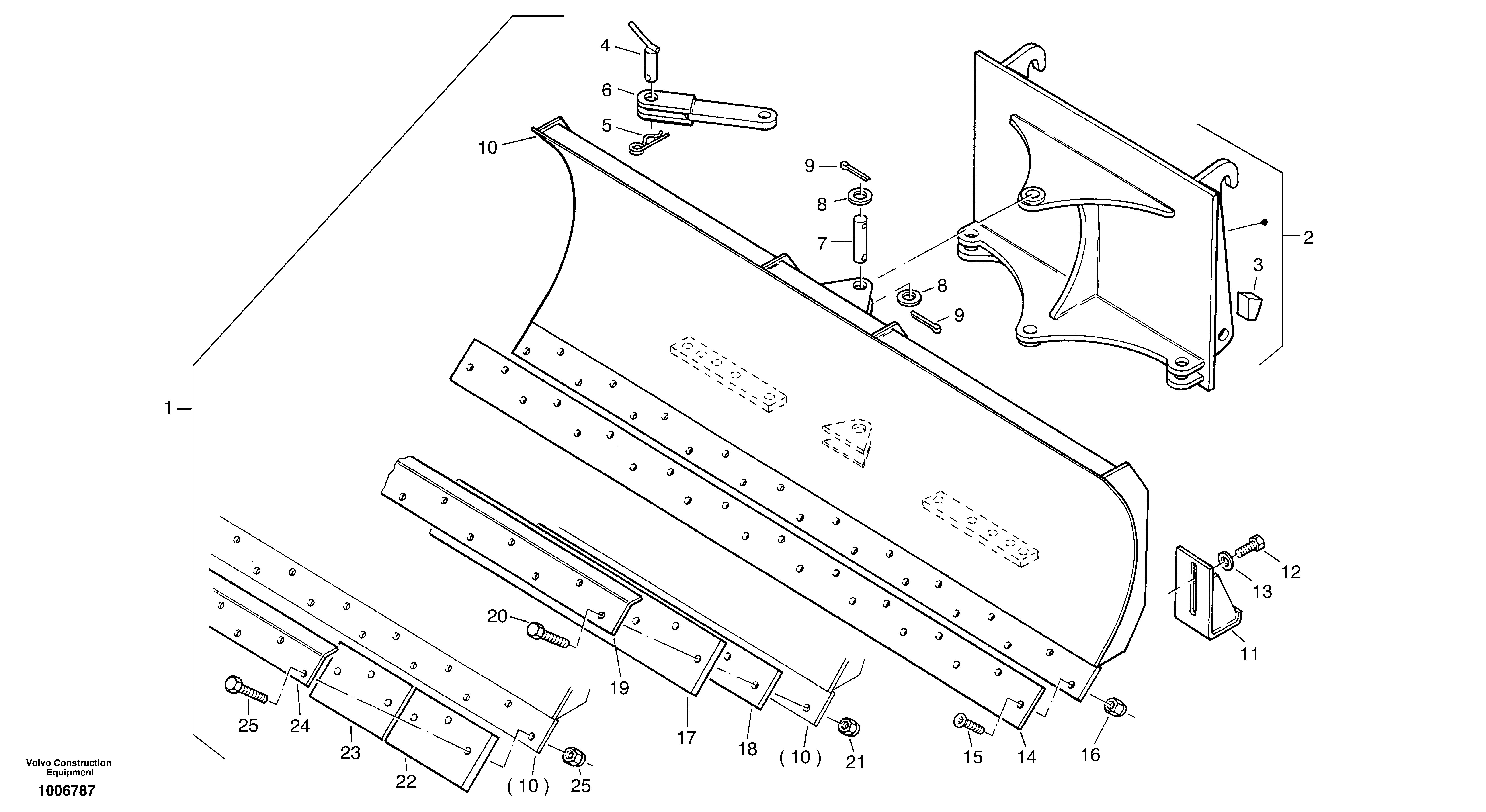 Levelling blade — volvo parts diagram