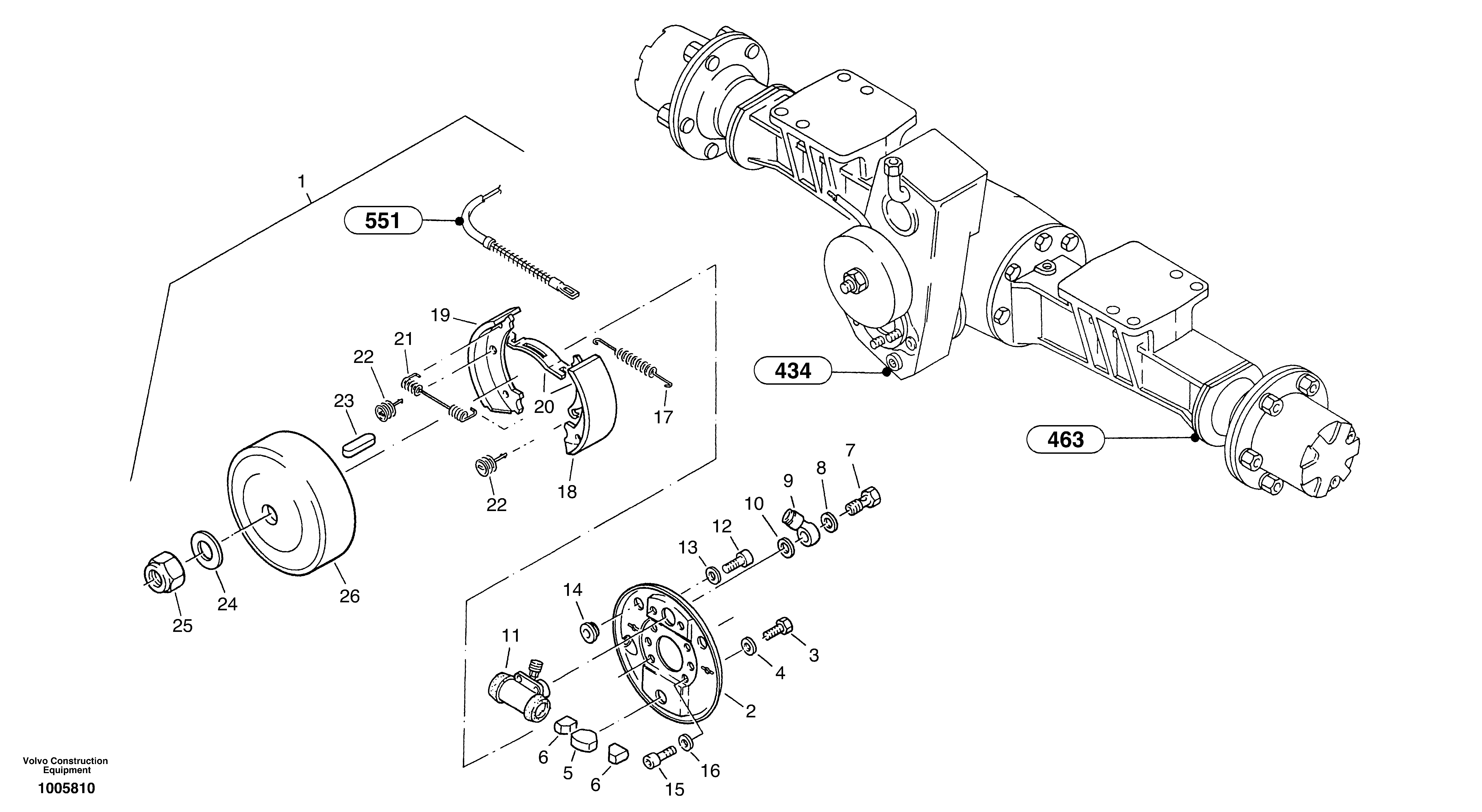 Hand brake — volvo parts diagram