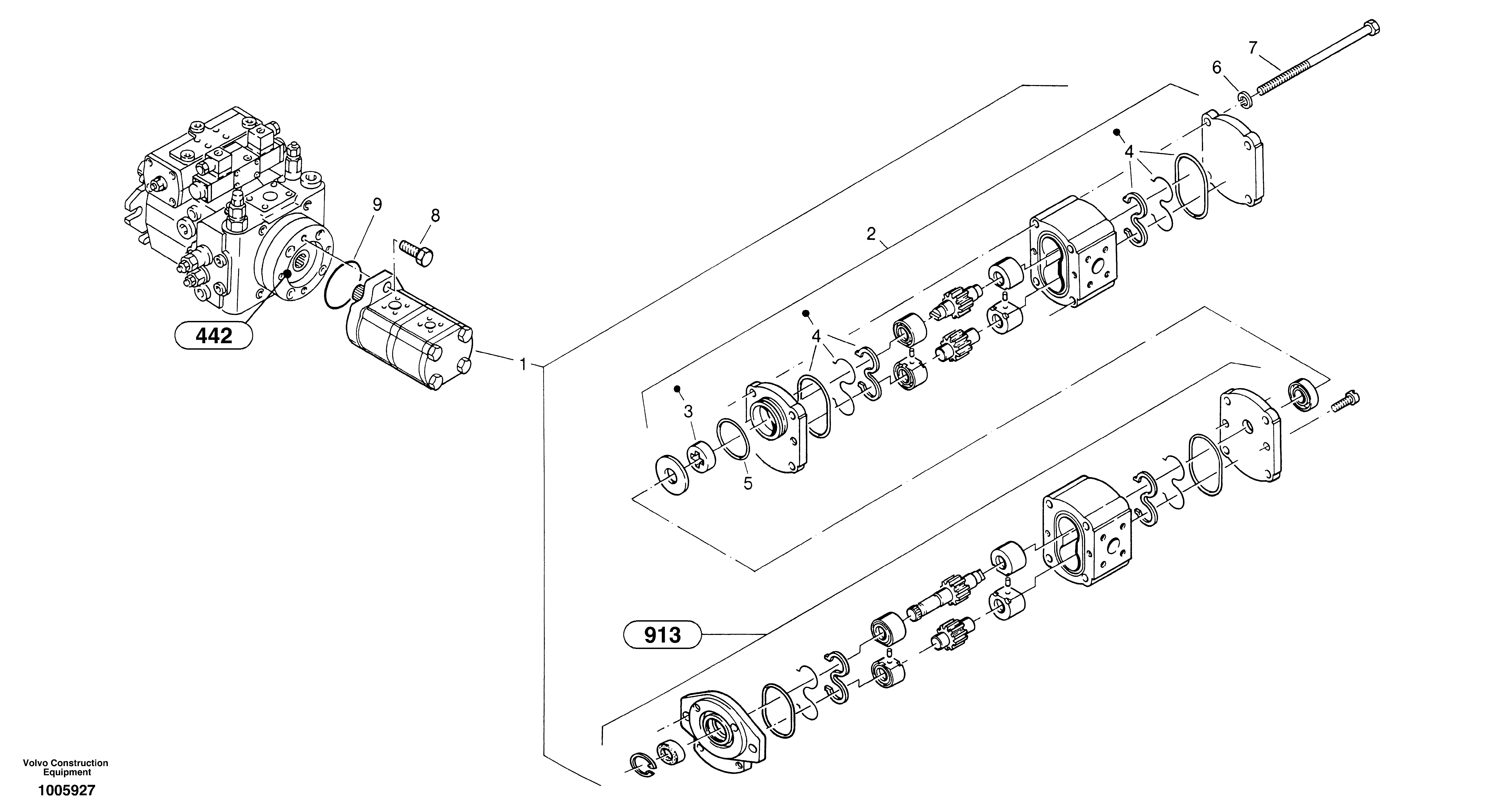 Steering pump — volvo parts diagram