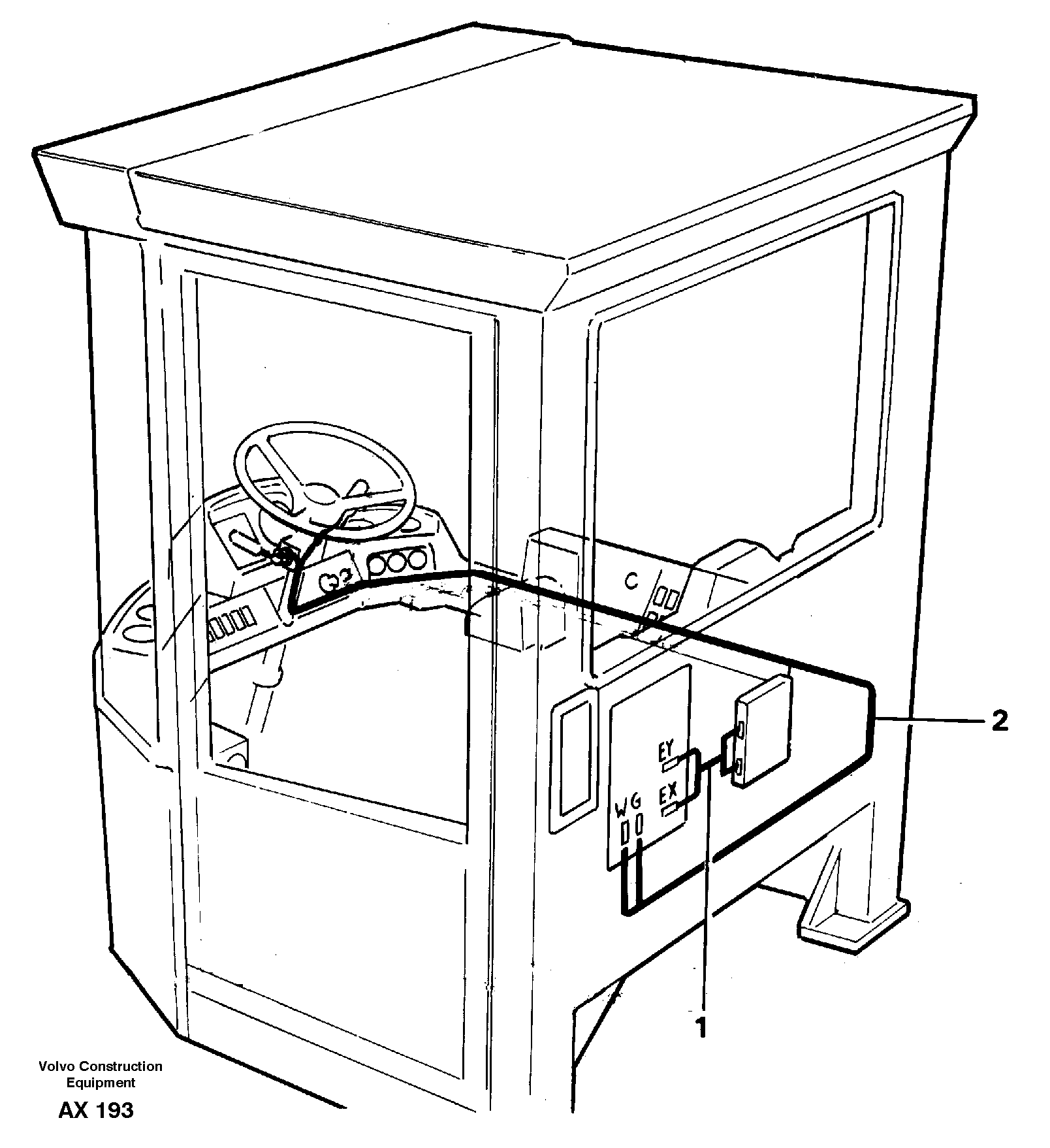 Cable harnesses, cab — volvo parts diagram