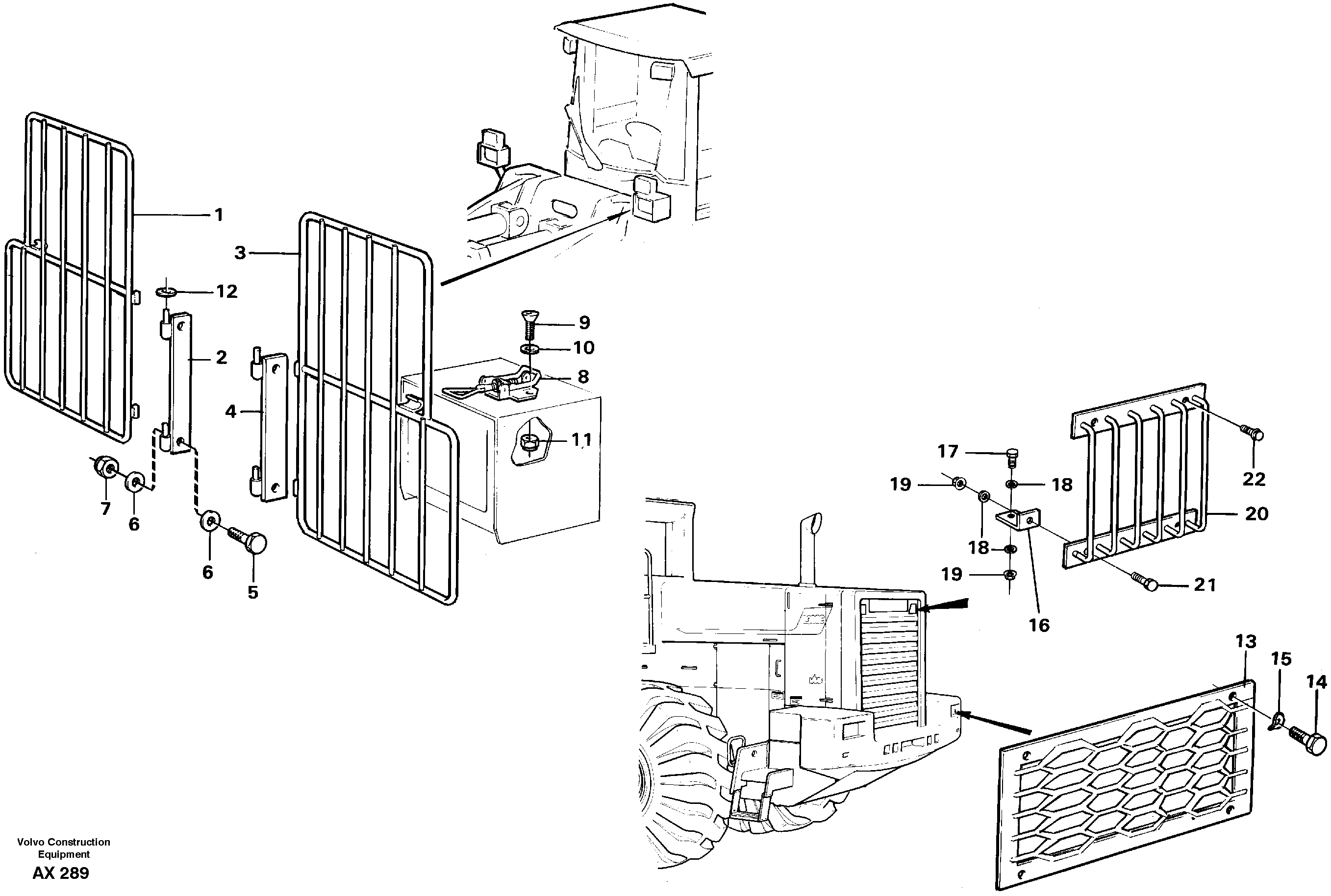 Protection for lighting  91585, 92655, 94790 — volvo parts diagram