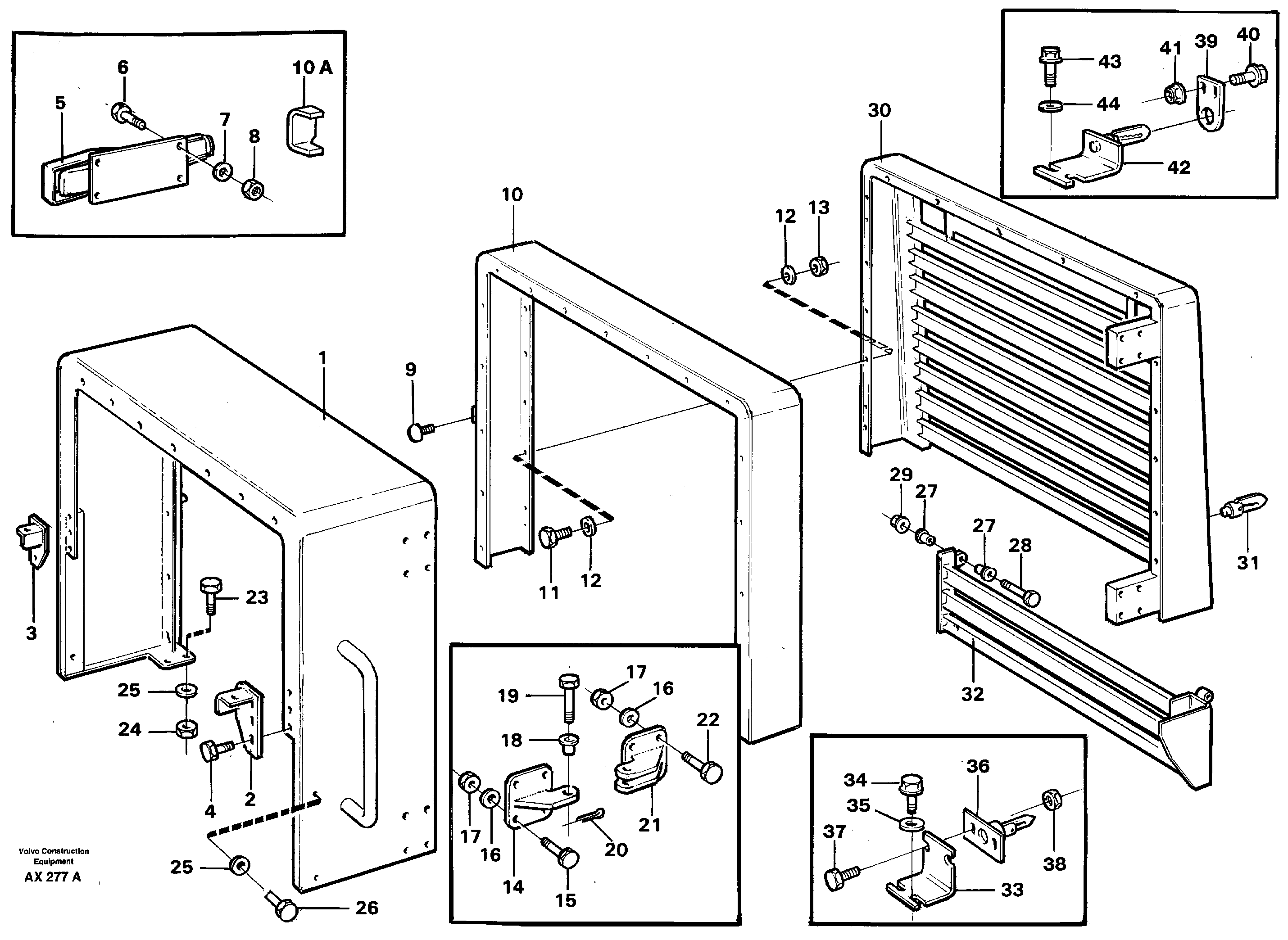 Radiator casing — volvo parts diagram