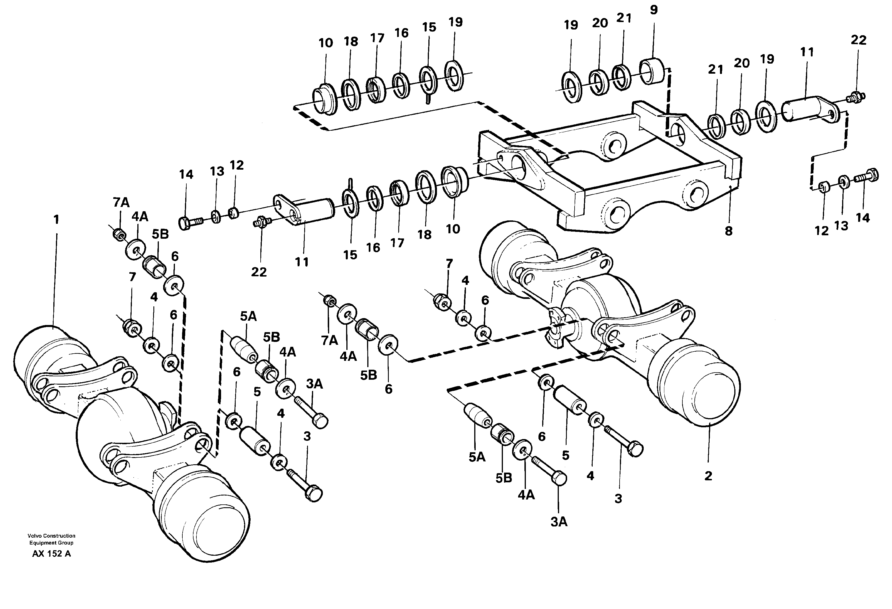 Axle suspension — volvo parts diagram