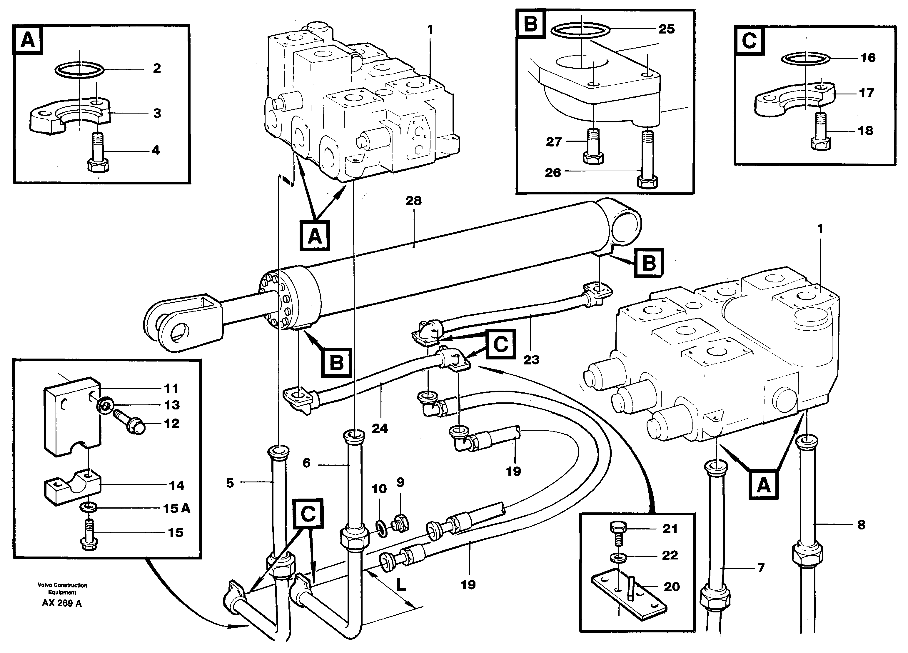 Hydraulic system: lift function — volvo parts diagram